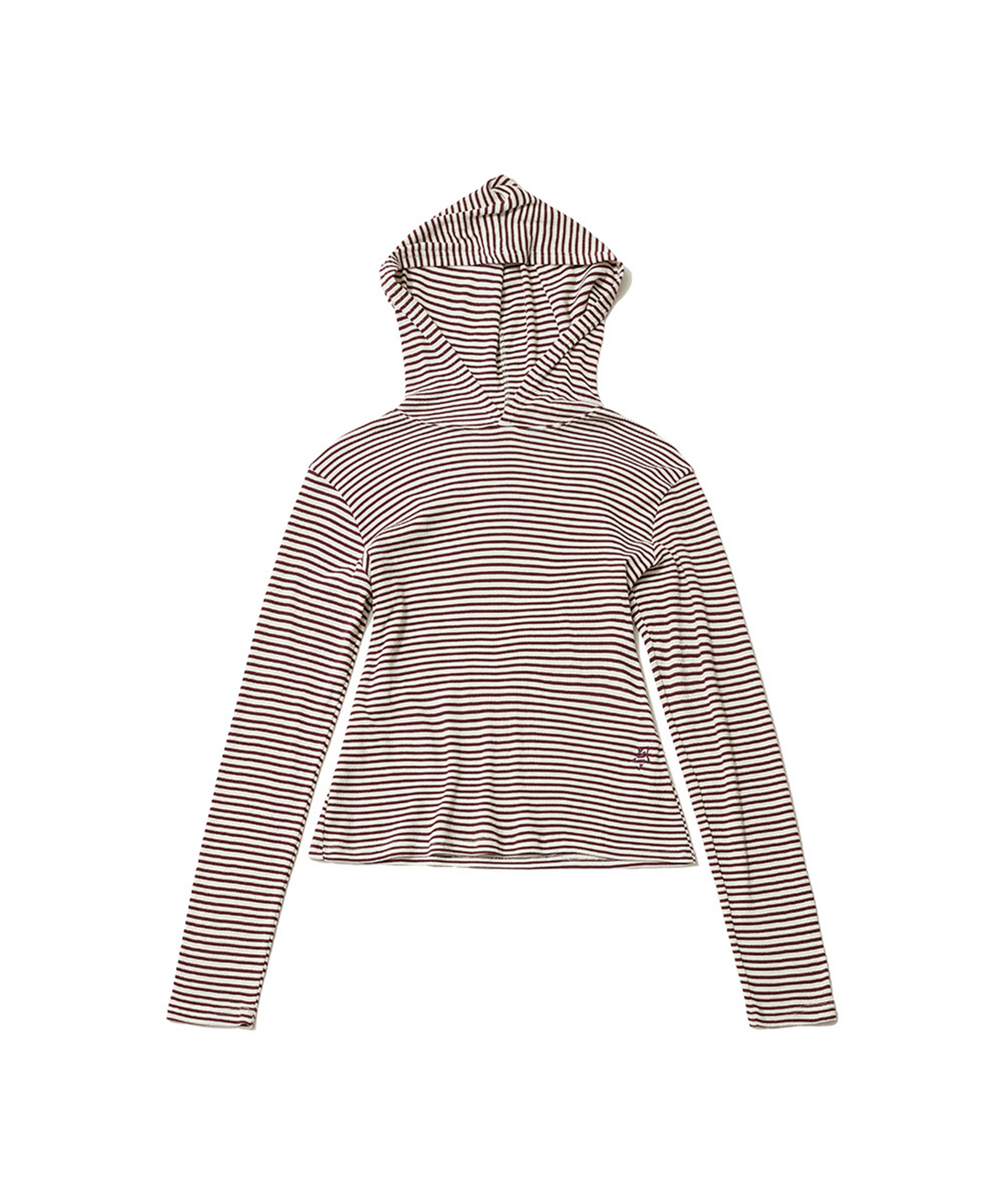 잇자바이브(ITZAVIBE) STAR STRIPE HOODIE - BURGUNDY