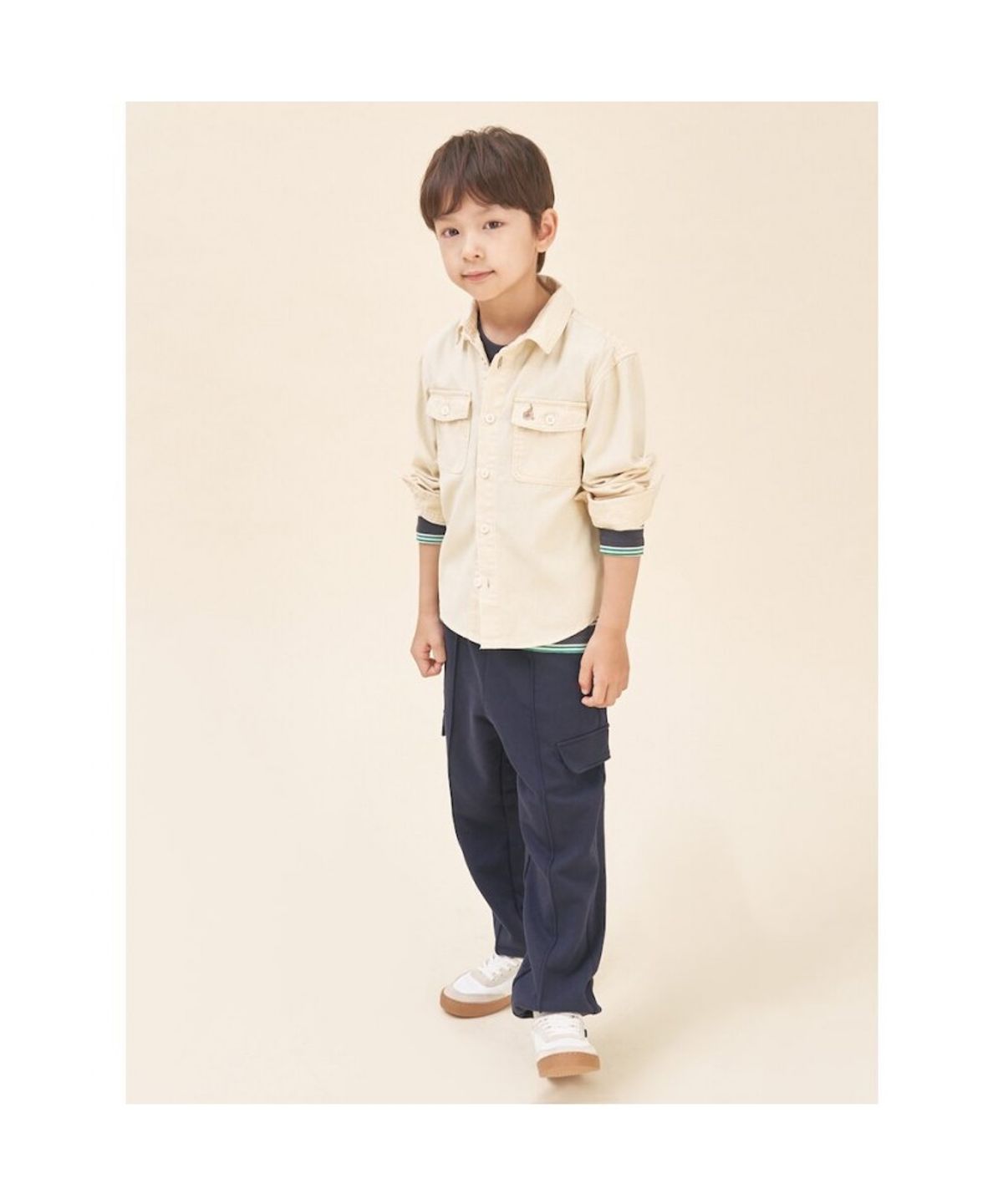 빈폴 키즈(BEANPOLE KIDS) 루즈핏 피그먼트 아우터형 데님 셔츠  옐로우 (BI5864U05E)