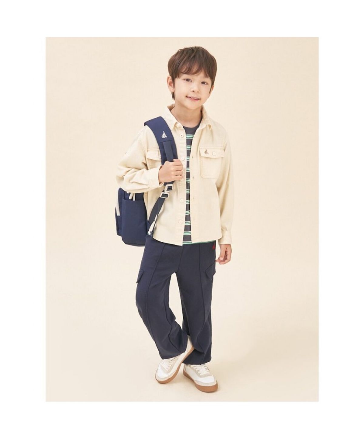 빈폴 키즈(BEANPOLE KIDS) 루즈핏 피그먼트 아우터형 데님 셔츠  옐로우 (BI5864U05E)