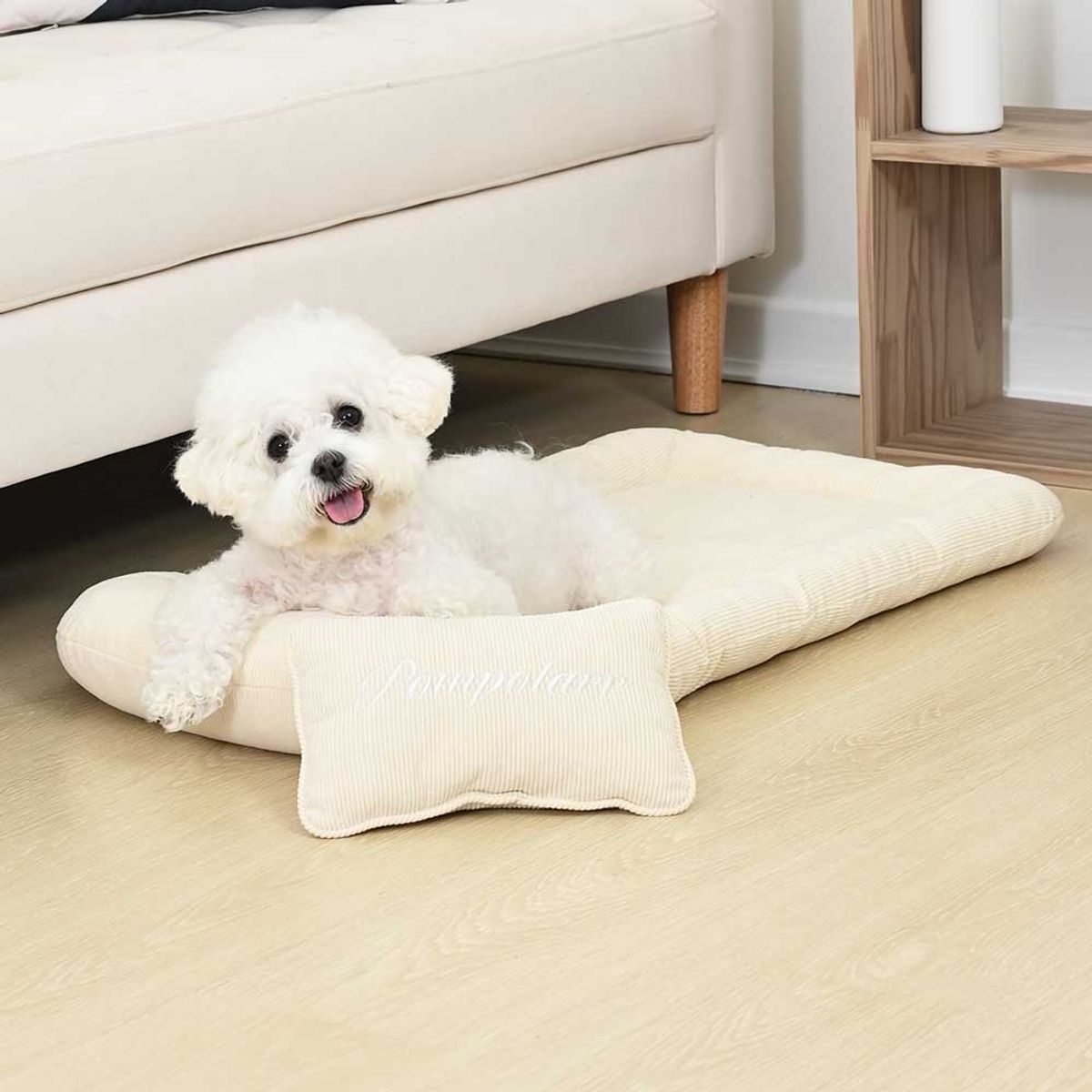 폼포라펫(POMPORAPET) 코듀로이 강아지 하우스 방석
