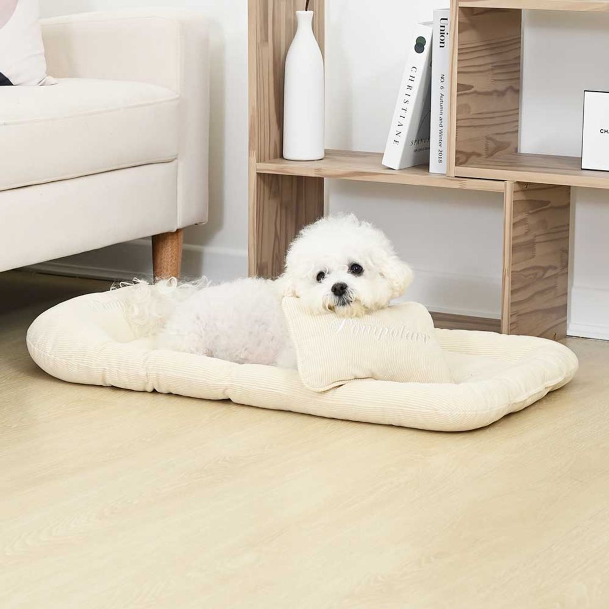 폼포라펫(POMPORAPET) 코듀로이 강아지 하우스 방석