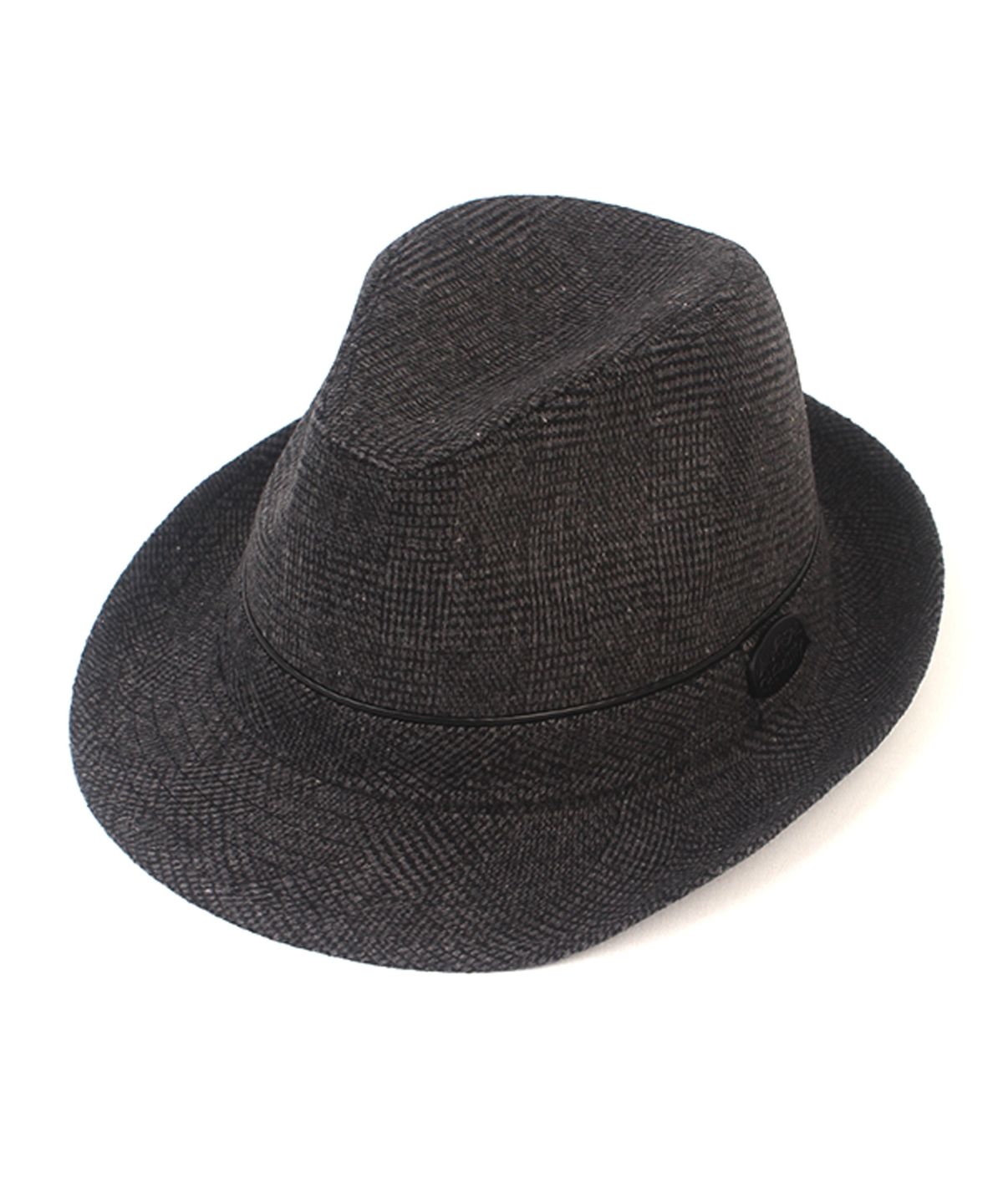 유니버셜 케미스트리(UNIVERSAL CHEMISTRY) BU Glencheck Piping Charcoal Fedora 페도라