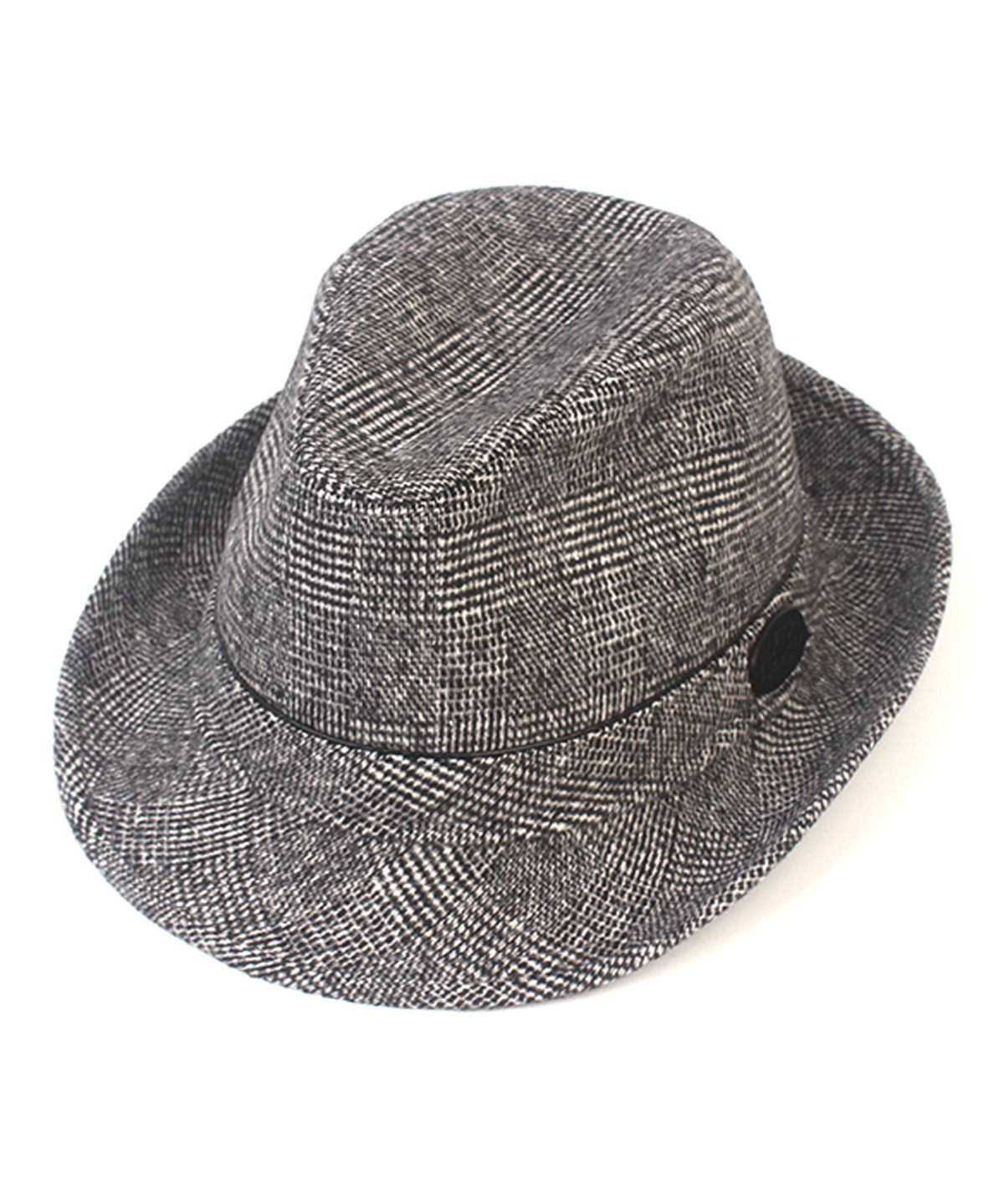 유니버셜 케미스트리(UNIVERSAL CHEMISTRY) BU Glencheck Piping Gray Fedora 페도라