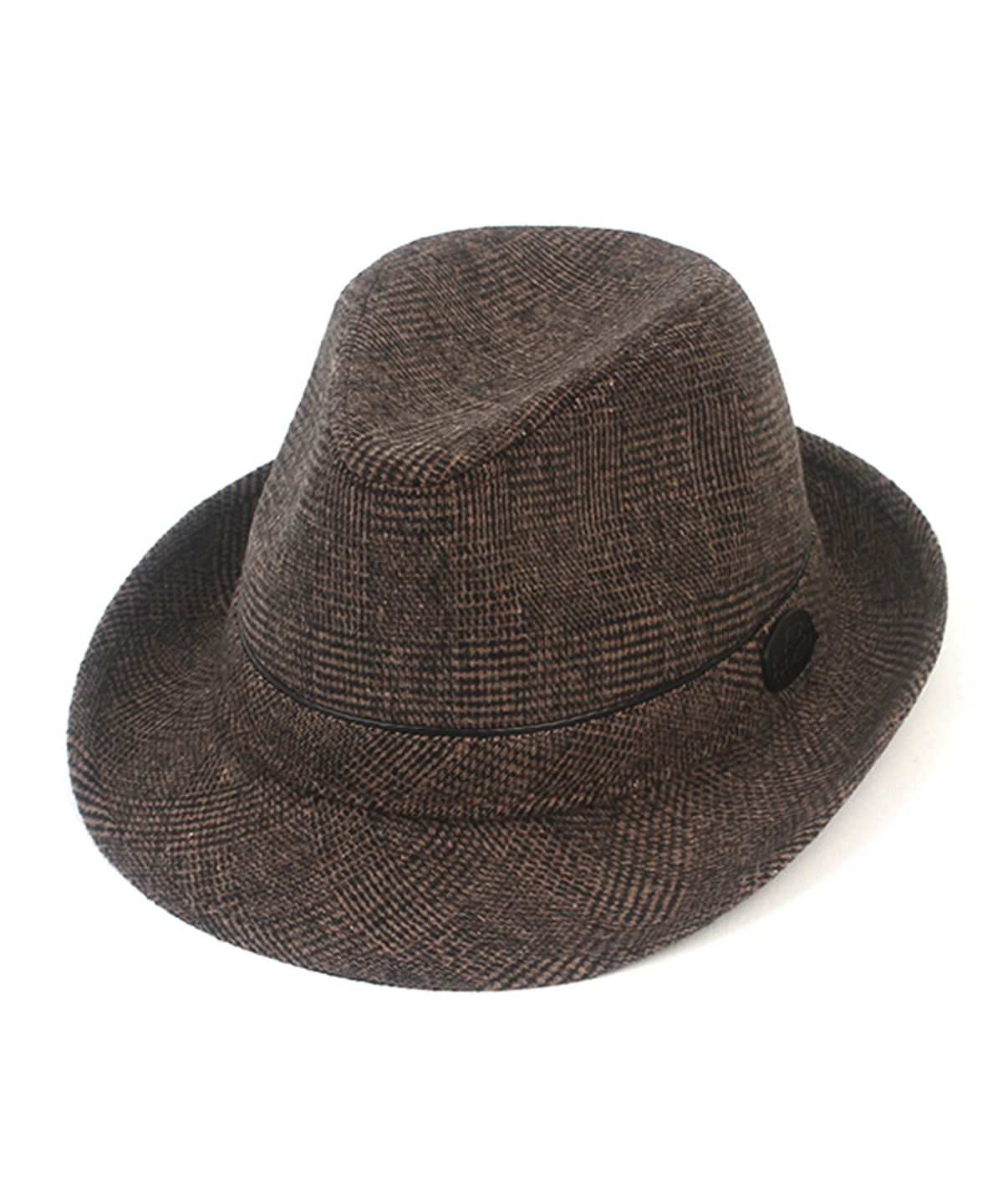 유니버셜 케미스트리(UNIVERSAL CHEMISTRY) BU Glencheck Piping Beige Fedora 페도라
