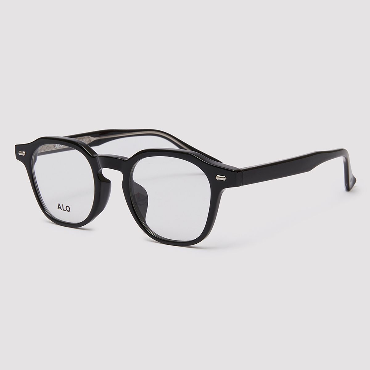 알로아이웨어(ALO EYEWEAR) [Essential] AL5507 0909G 프렌치 스퀘어 블랙 안경테 블루라이트 차단 렌즈 선택