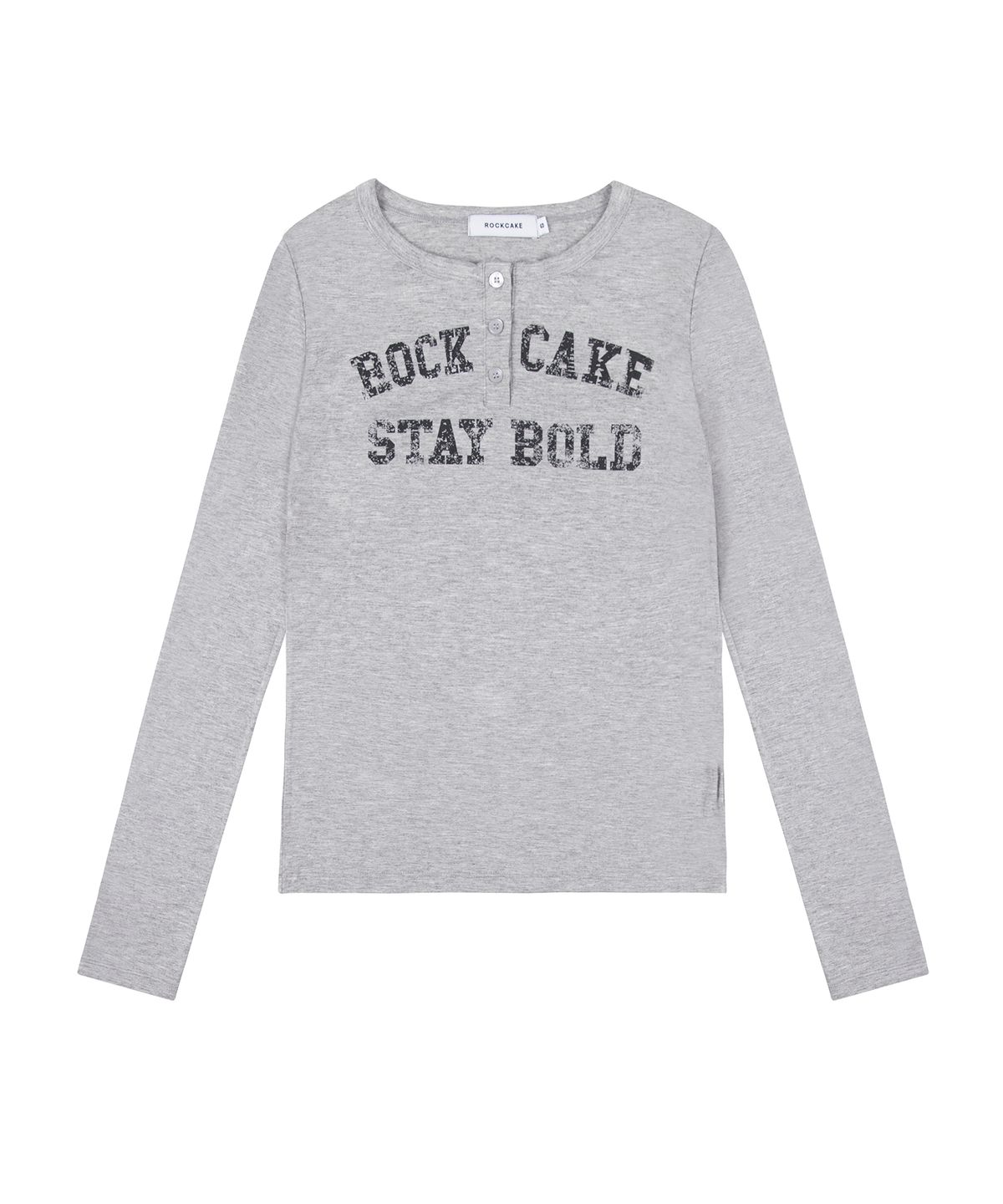 락케이크(ROCKCAKE) Classic Henly Neck Top - Gray