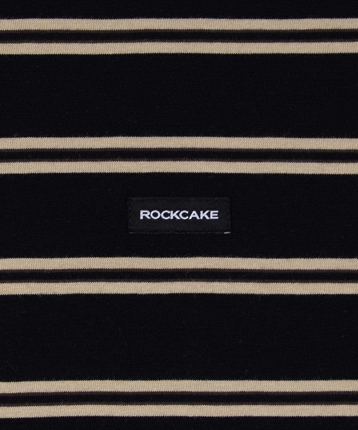 락케이크(ROCKCAKE) Heritage Stripe Polo Top - Black