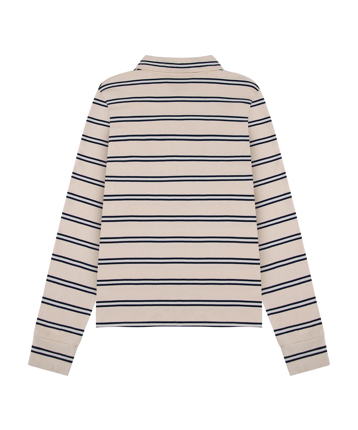 락케이크(ROCKCAKE) Heritage Stripe Polo Top - Cream