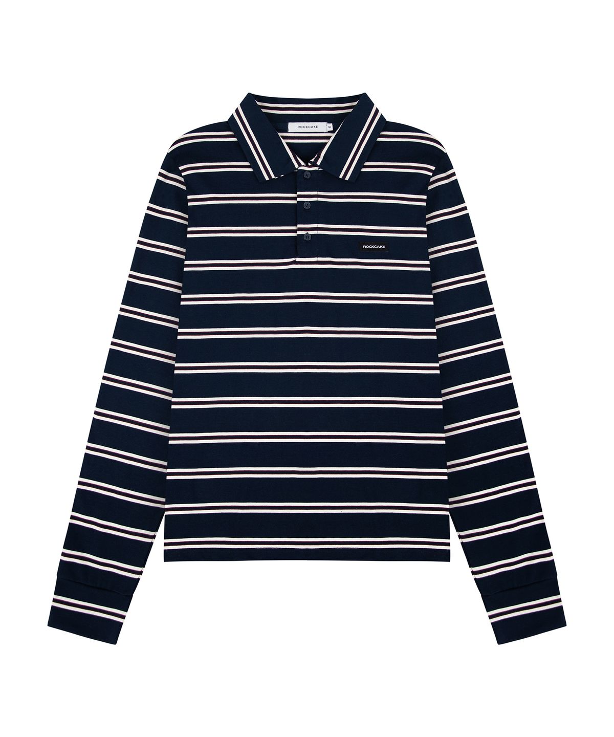 락케이크(ROCKCAKE) Heritage Stripe Polo Top - Navy