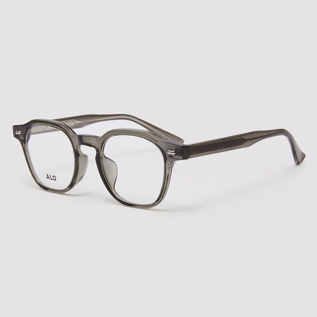알로아이웨어(ALO EYEWEAR) [Essential] AL5507 1010G 프렌치 스퀘어 그레이 안경테 블루라이트 차단 렌즈 선택