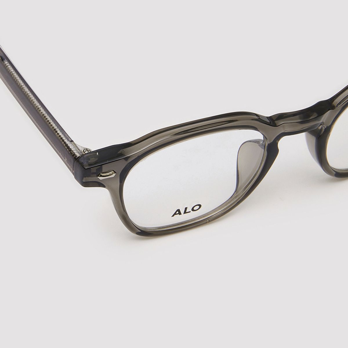 알로아이웨어(ALO EYEWEAR) [Essential] AL5507 1010G 프렌치 스퀘어 그레이 안경테 블루라이트 차단 렌즈 선택
