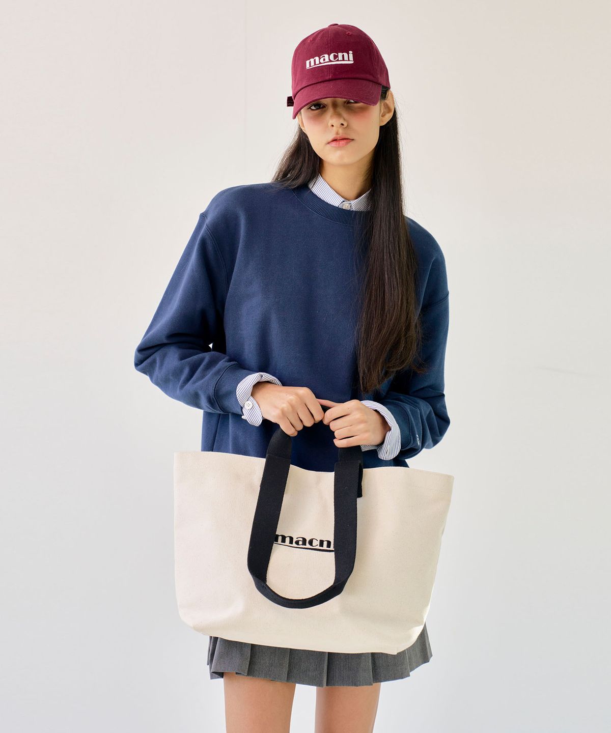 마크니(MACNI) CANVAS TOTE BAG_IVORY