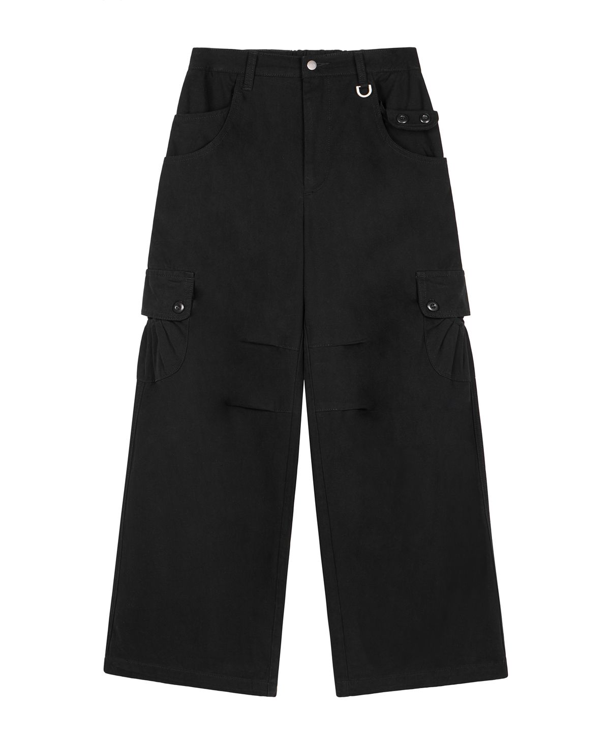 락케이크(ROCKCAKE) Draw Pocket Work Pants - Black