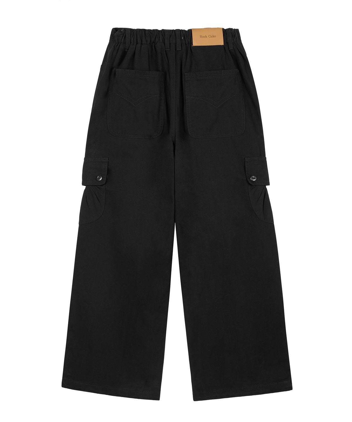락케이크(ROCKCAKE) Draw Pocket Work Pants - Black