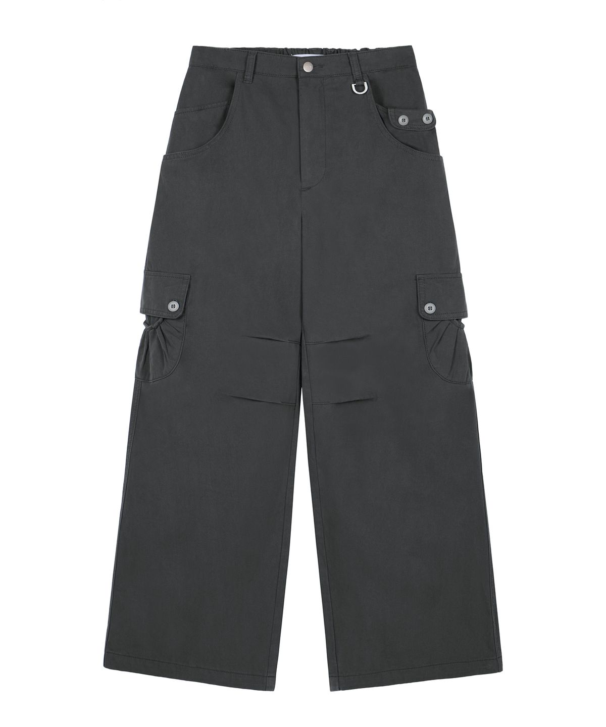 락케이크(ROCKCAKE) Draw Pocket Work Pants - Charcoal