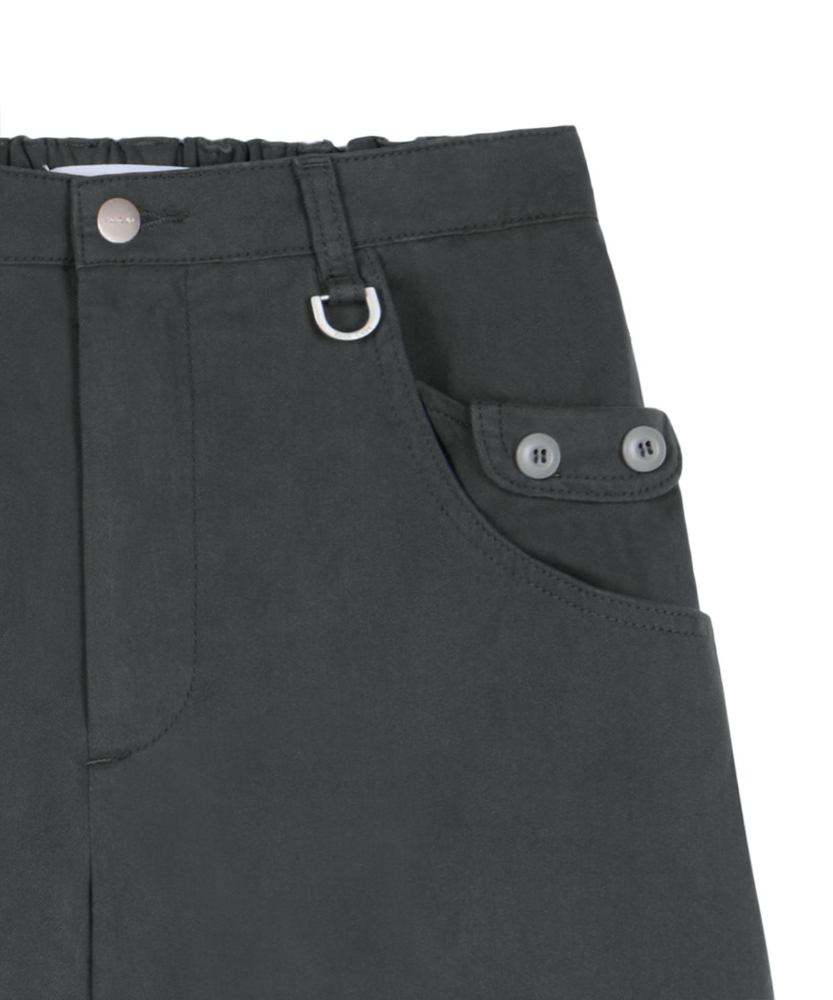 락케이크(ROCKCAKE) Draw Pocket Work Pants - Charcoal