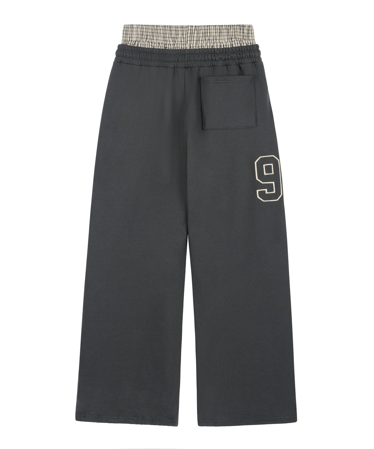 락케이크(ROCKCAKE) Check Layered 96 Wide 2way Jogger - Charcoal