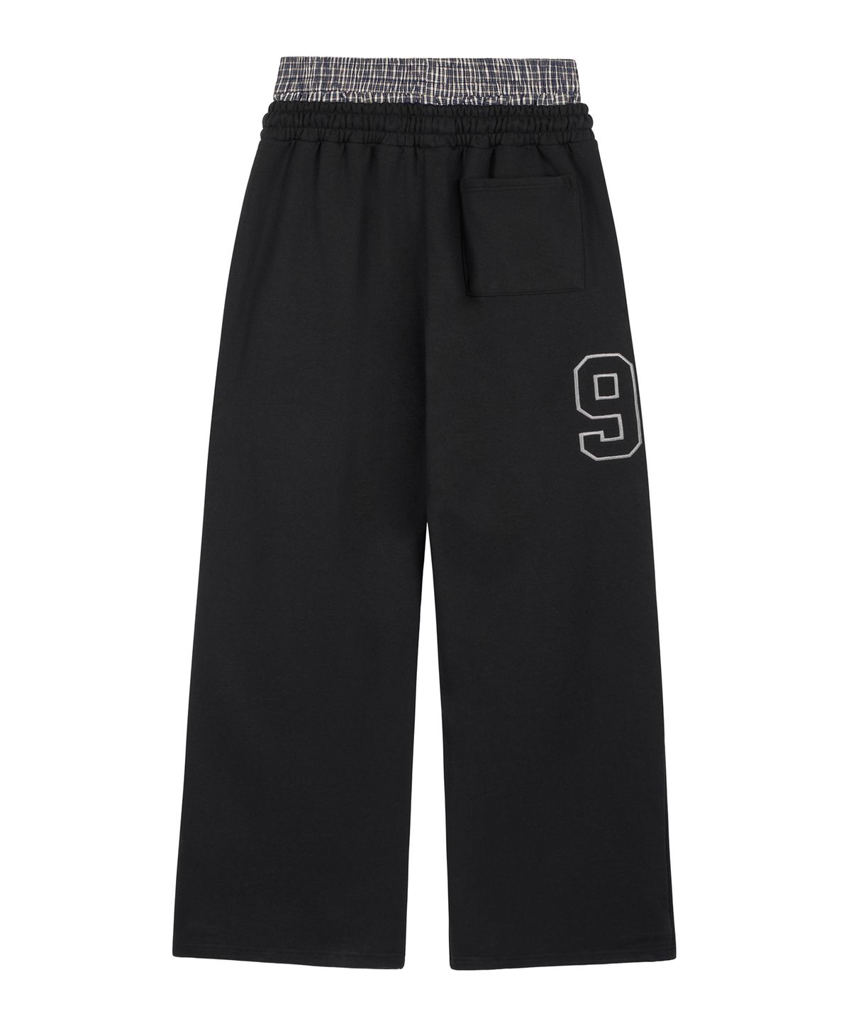 락케이크(ROCKCAKE) Check Layered 96 Wide 2way Jogger - Black