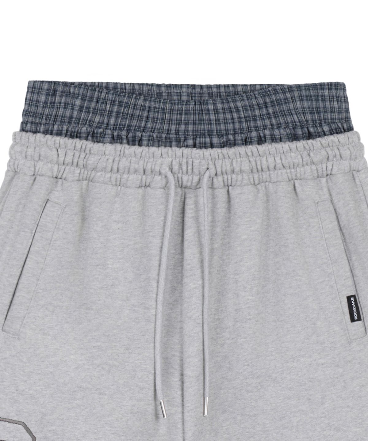 락케이크(ROCKCAKE) Check Layered 96 Wide 2way Jogger - Gray