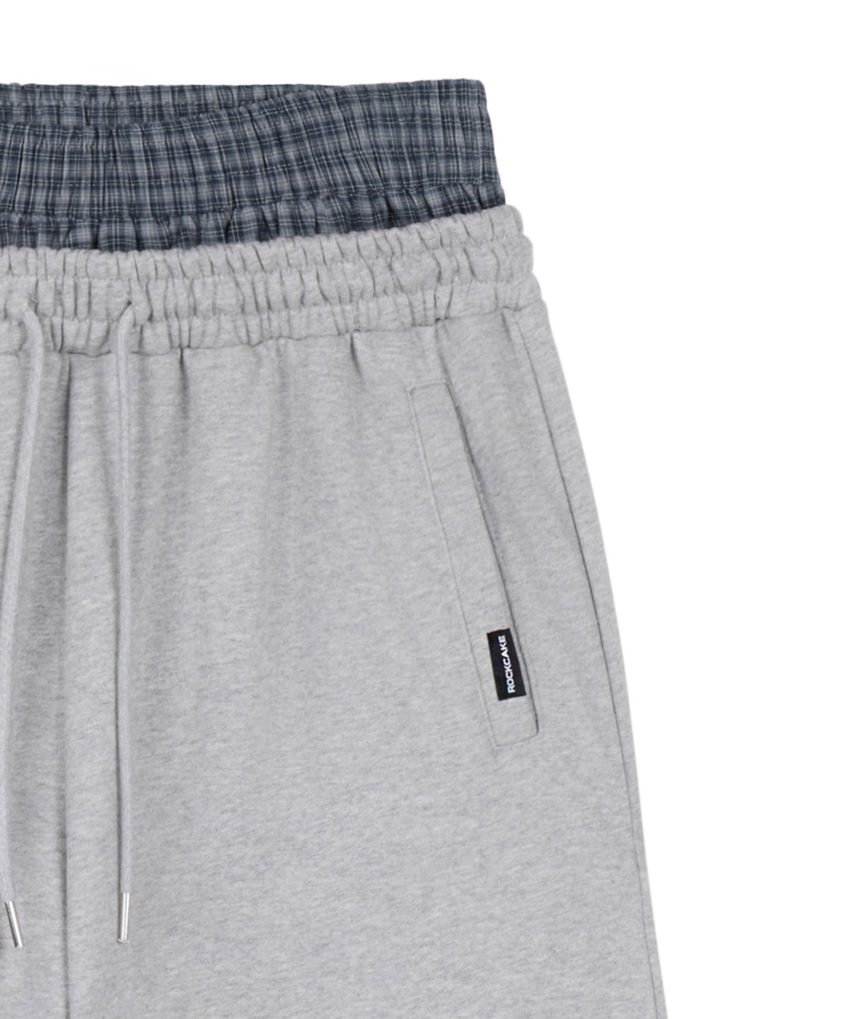 락케이크(ROCKCAKE) Check Layered 96 Wide 2way Jogger - Gray