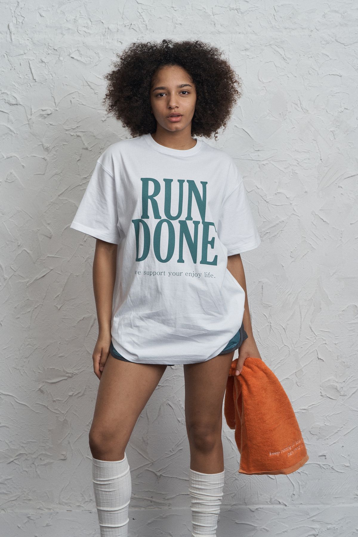런던(RUNDONE) font t-shirts [WHITE/green]