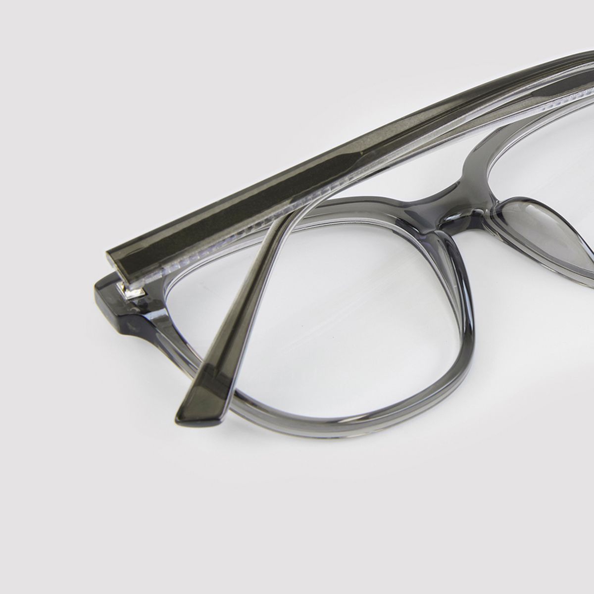 알로아이웨어(ALO EYEWEAR) [Essential] AL5508 1010G 투빅 오버스퀘어 그레이 안경테 블루라이트 차단 렌즈 선택