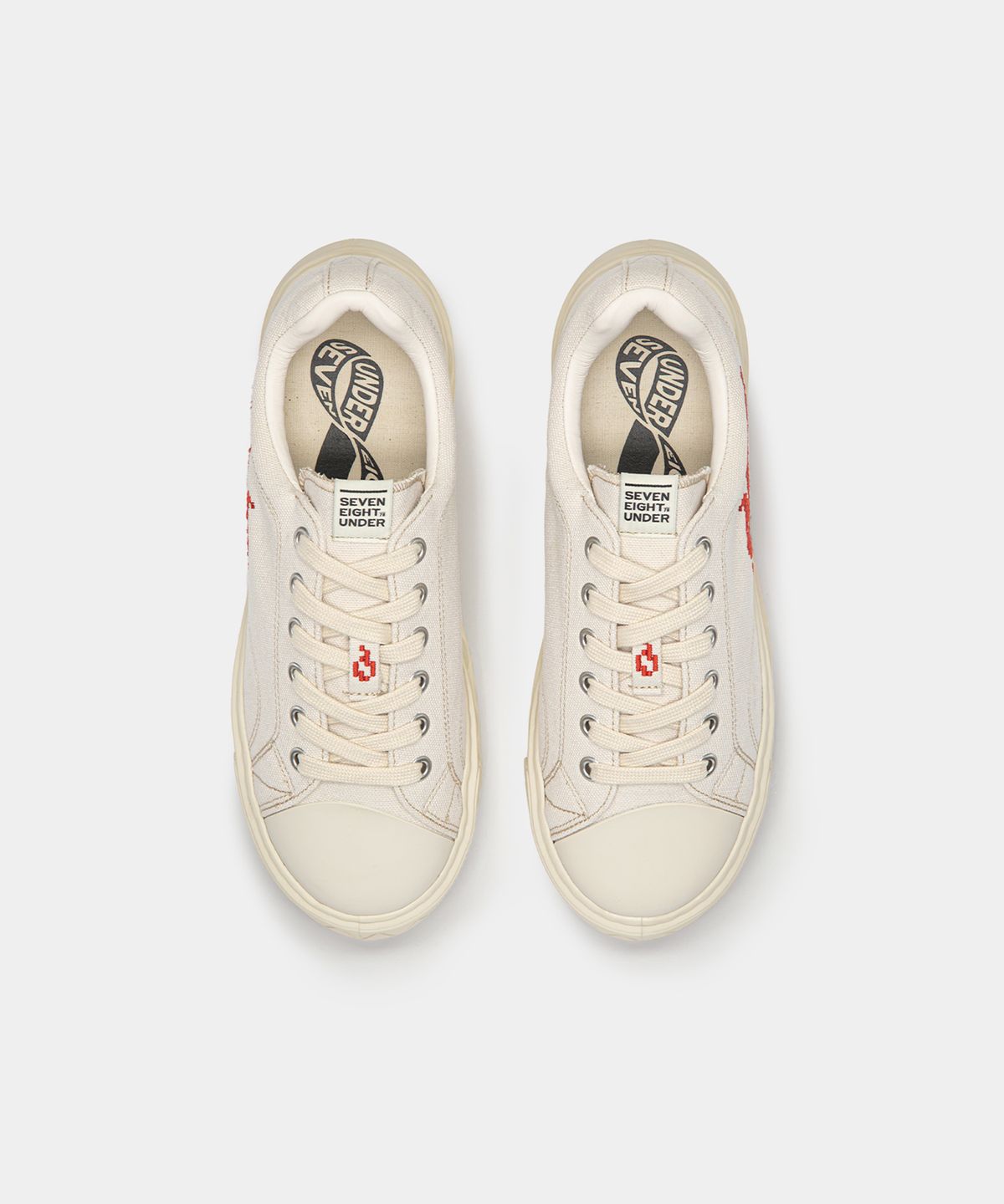 세븐에잇언더(78UNDER) M-4 GRAPHIC LOW TOP_ OFF WHITE