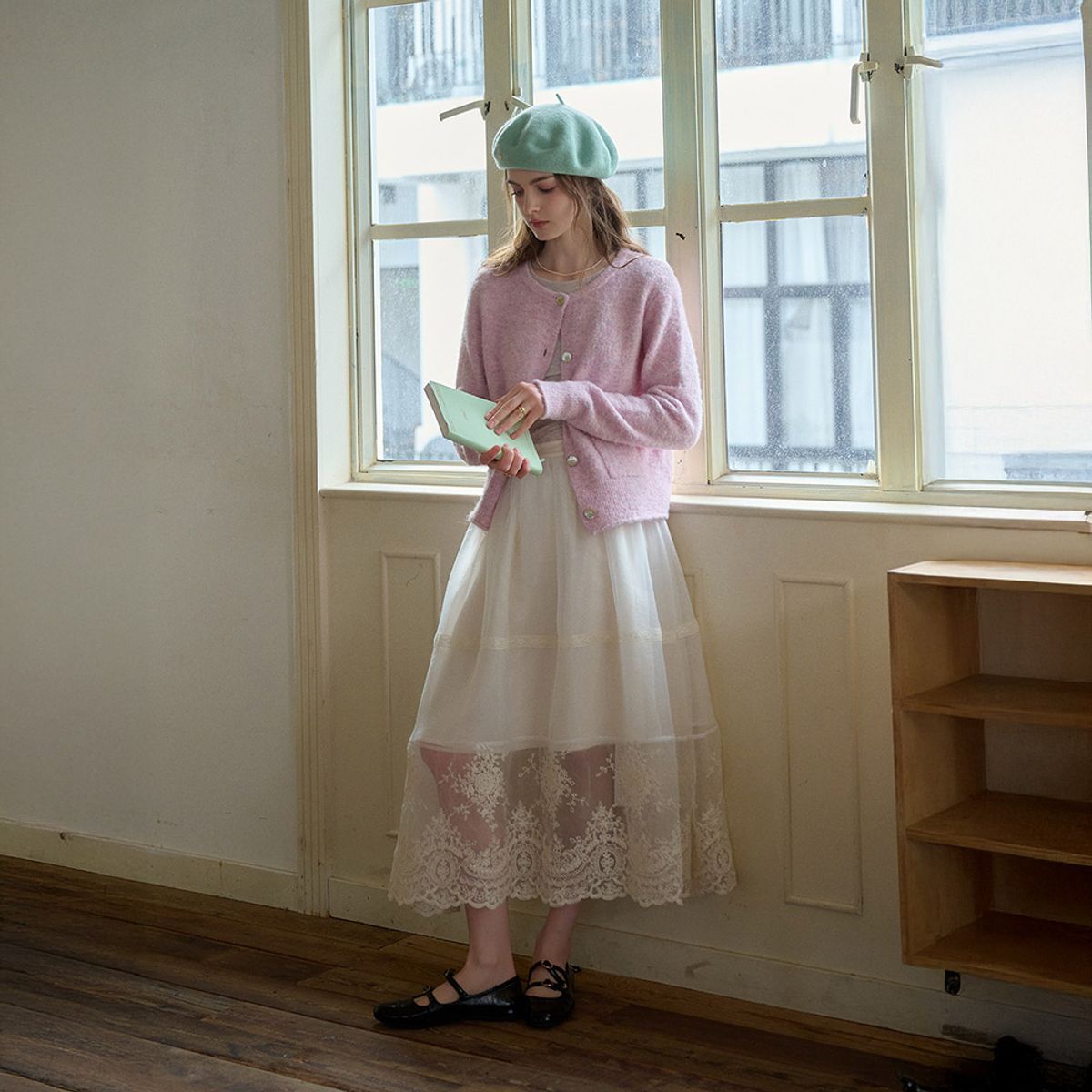 심플레트로(SIMPLE RETRO) SR_Industry tulle a-line skirt