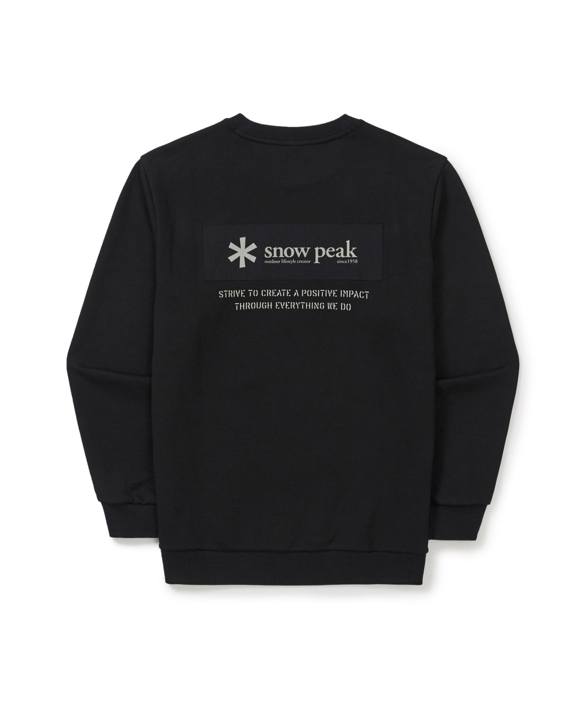 스노우피크 어패럴(SNOWPEAK APPAREL) 우븐 패치 맨투맨 (S25FMFHT24) Black