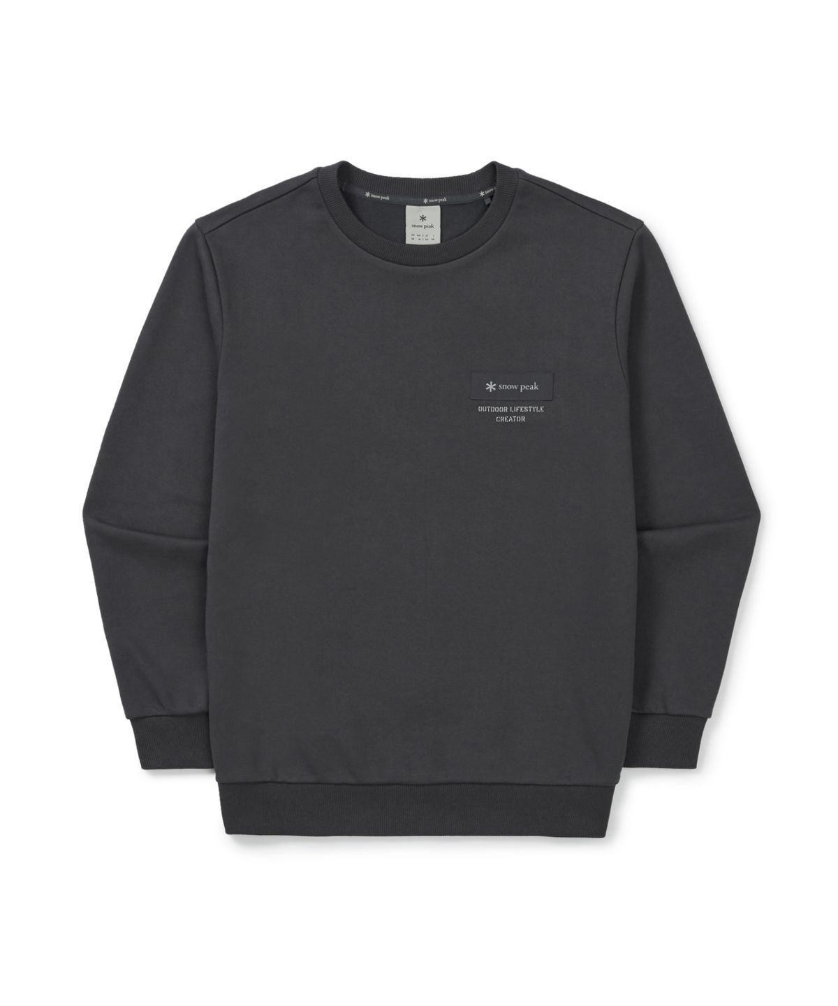 스노우피크 어패럴(SNOWPEAK APPAREL) 우븐 패치 맨투맨 (S25FMFHT24) Charcoal