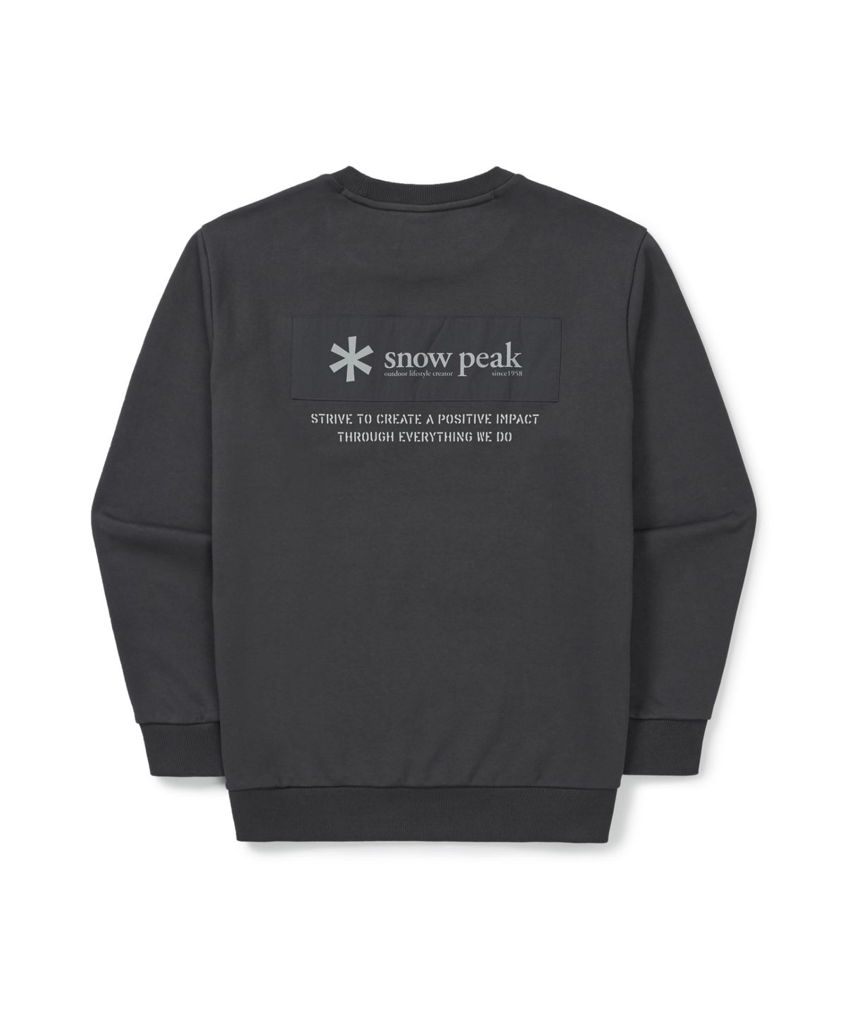 스노우피크 어패럴(SNOWPEAK APPAREL) 우븐 패치 맨투맨 (S25FMFHT24) Charcoal