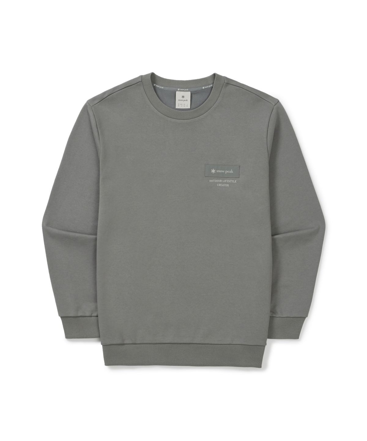 스노우피크 어패럴(SNOWPEAK APPAREL) 우븐 패치 맨투맨 (S25FMFHT24) Dark Gray