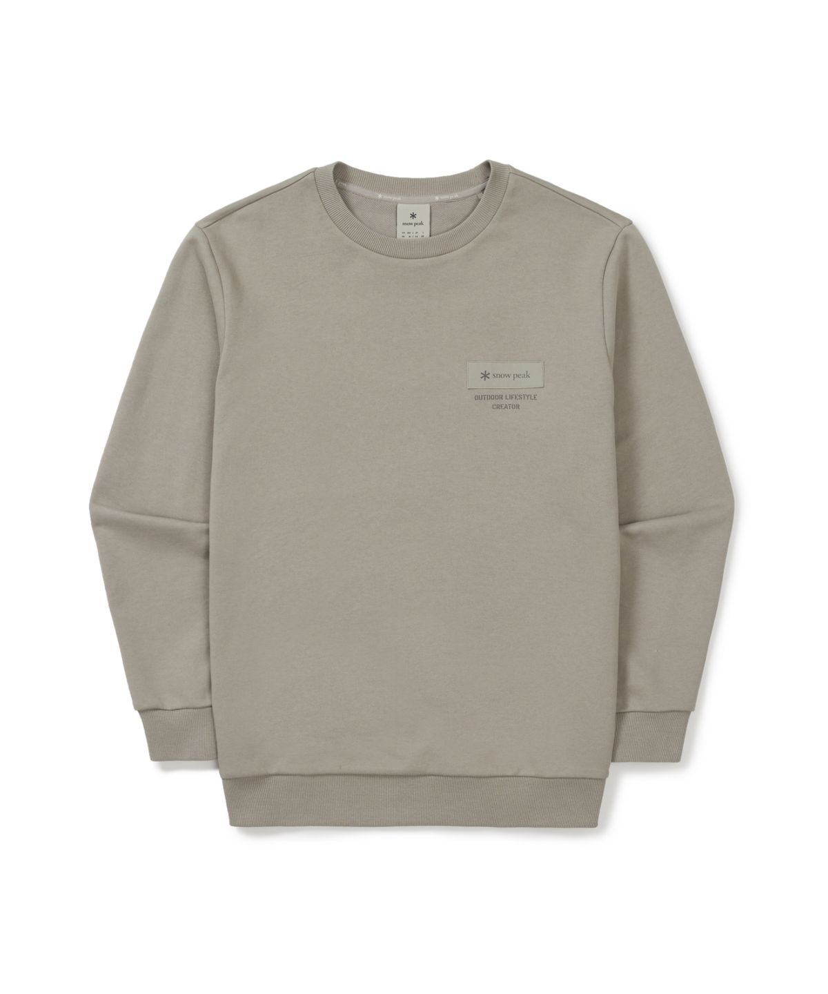 스노우피크 어패럴(SNOWPEAK APPAREL) 우븐 패치 맨투맨 (S25FMFHT24) Fog Gray