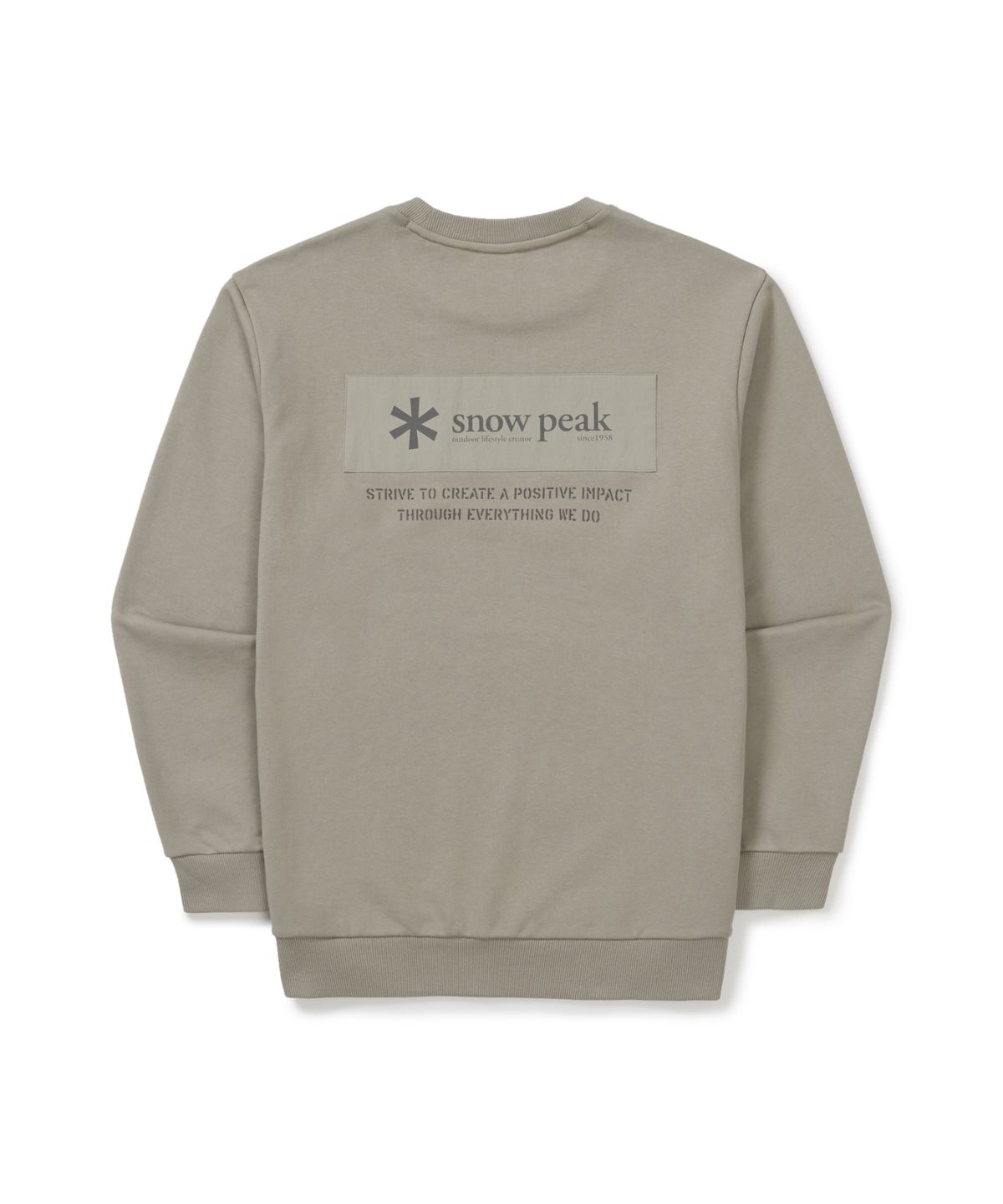스노우피크 어패럴(SNOWPEAK APPAREL) 우븐 패치 맨투맨 (S25FMFHT24) Fog Gray