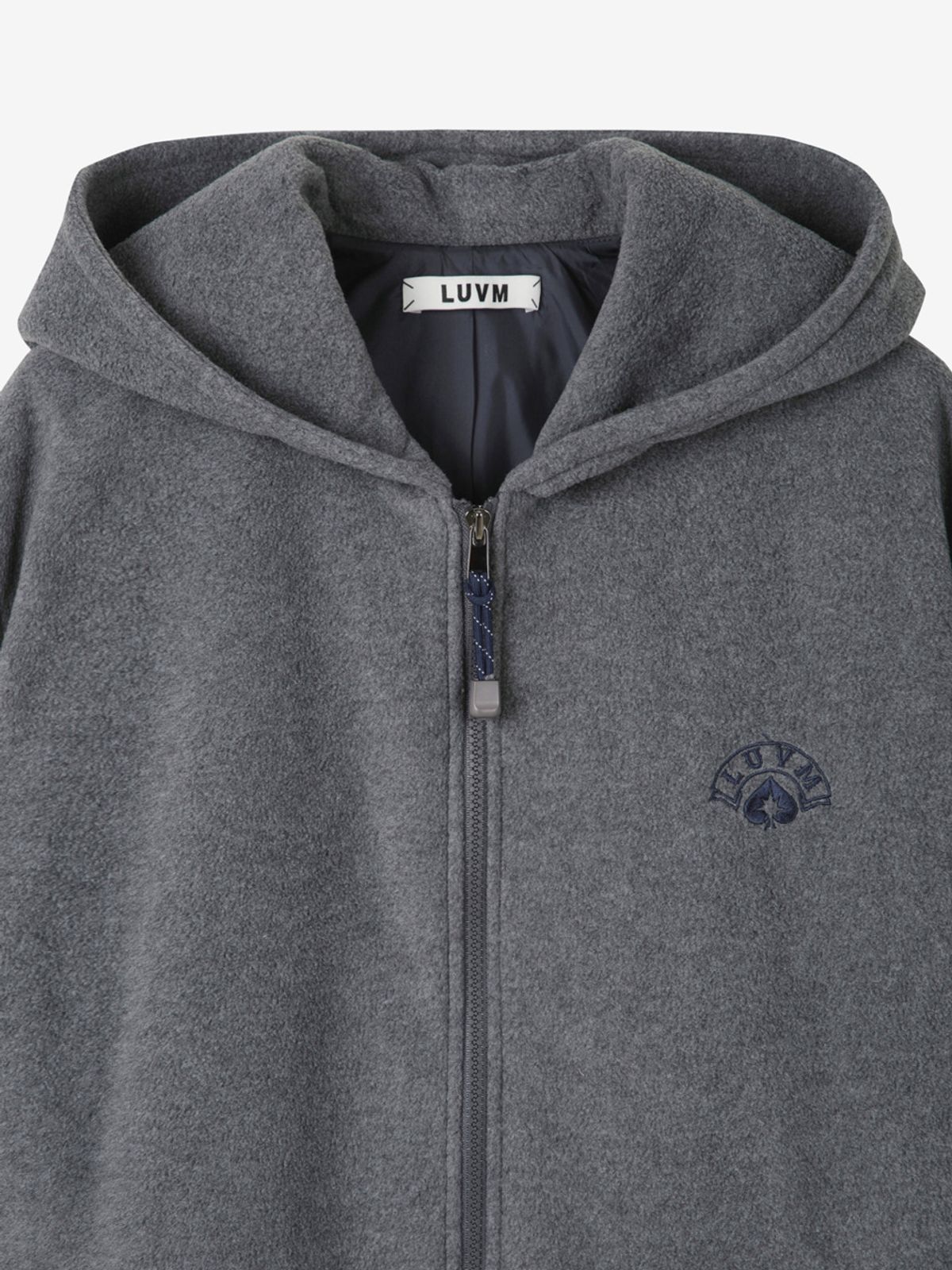 엘유브이엠(LUVM) HOODIED FLEECE JACKET FOR MEN_MELANGE GRAY