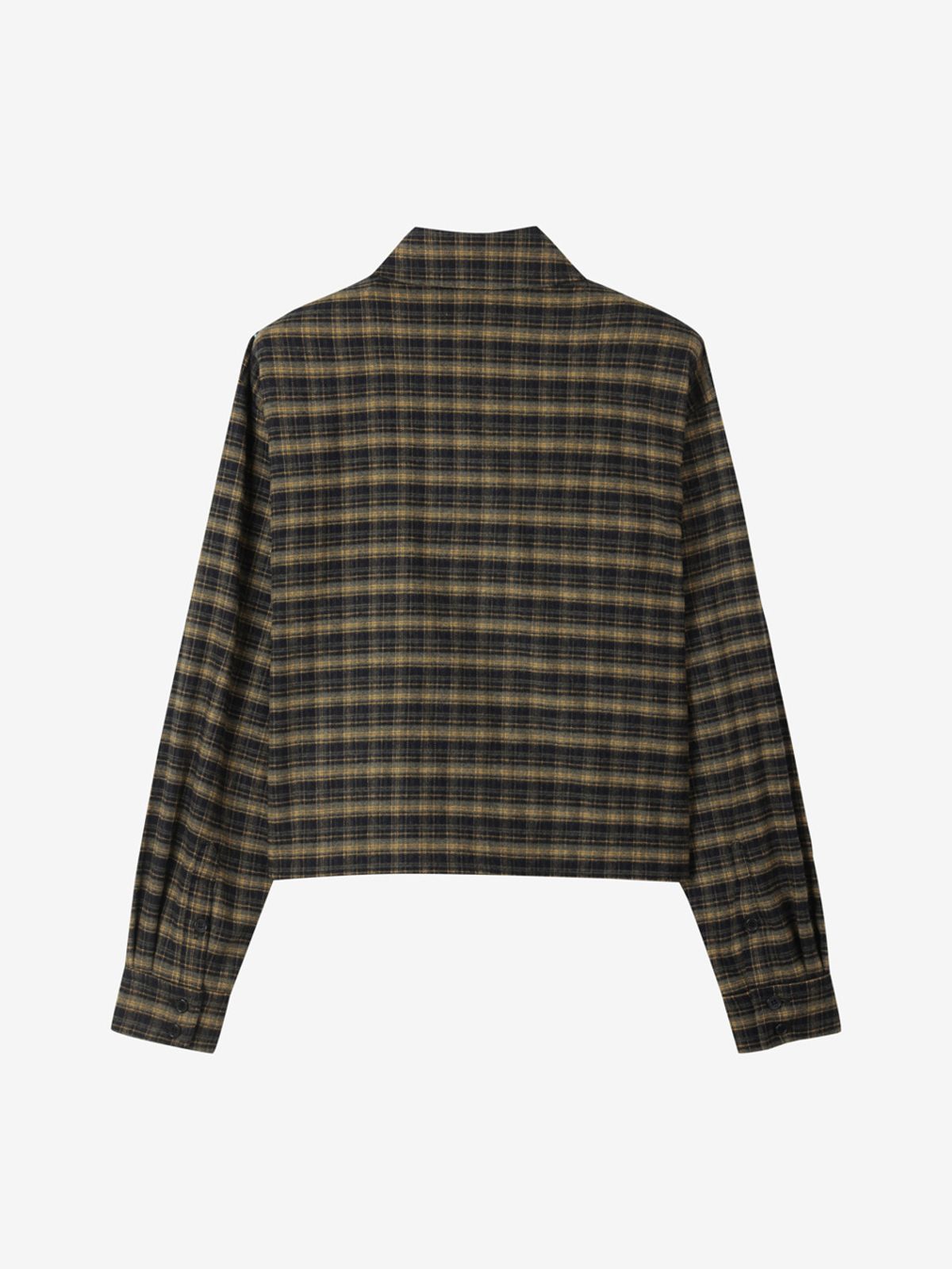 엘유브이엠(LUVM) CHECKED CROP SHIRTS_YELLOW