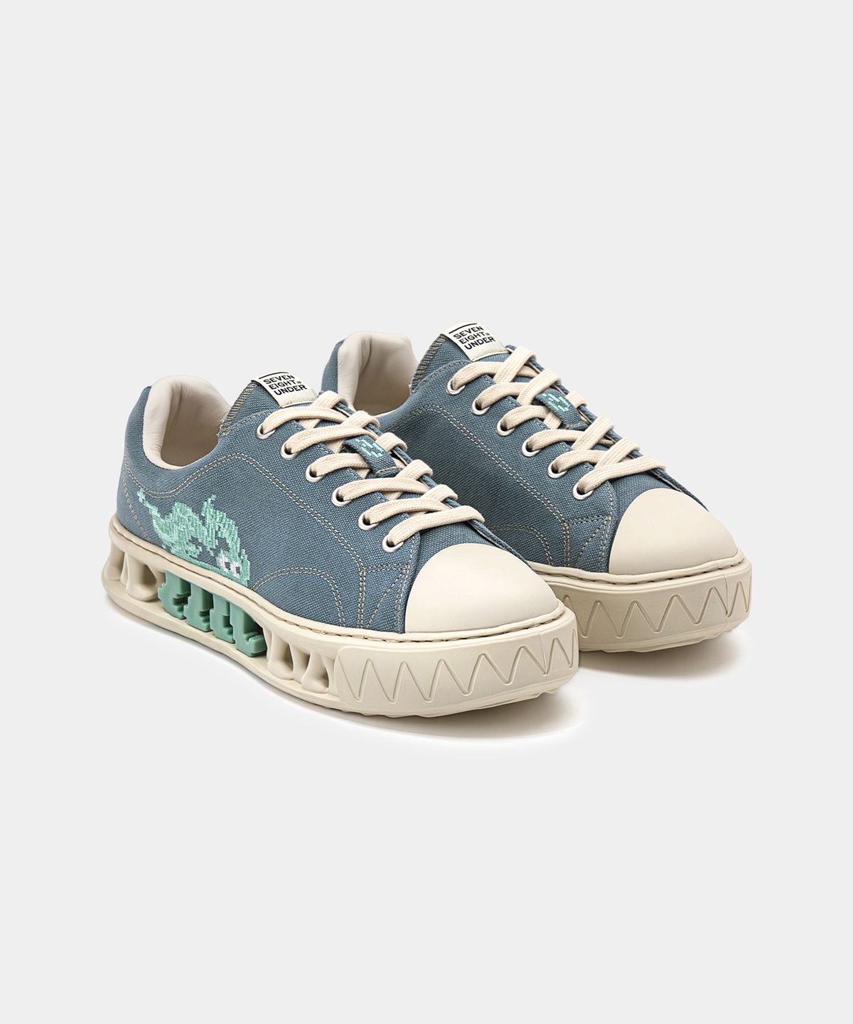 세븐에잇언더(78UNDER) M-4 GRAPHIC LOW TOP_ ICE GREY