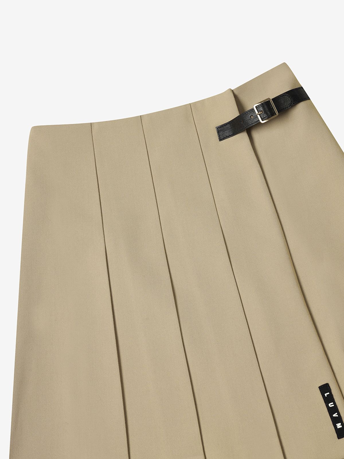 엘유브이엠(LUVM) MINI PLEATS SKIRT_BEIGE