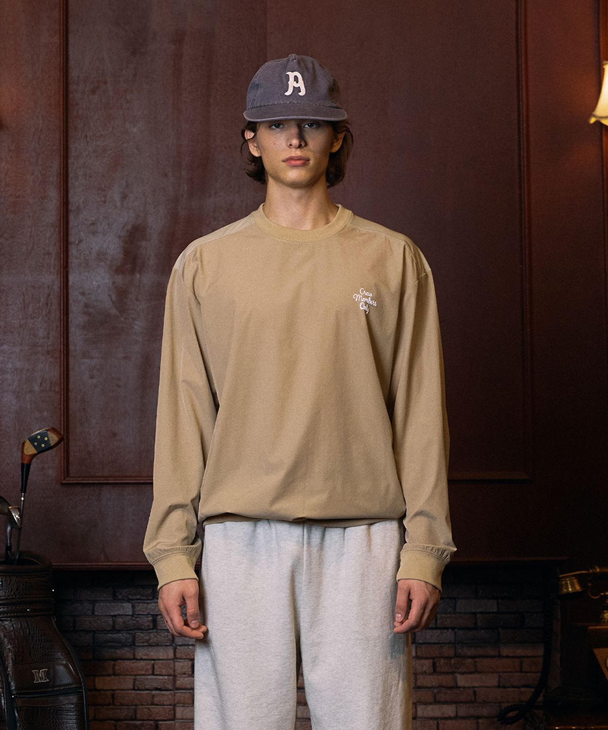 크루멤버스온리(CREW MEMBERS ONLY) MESH MIX NYLON PISTE BEIGE