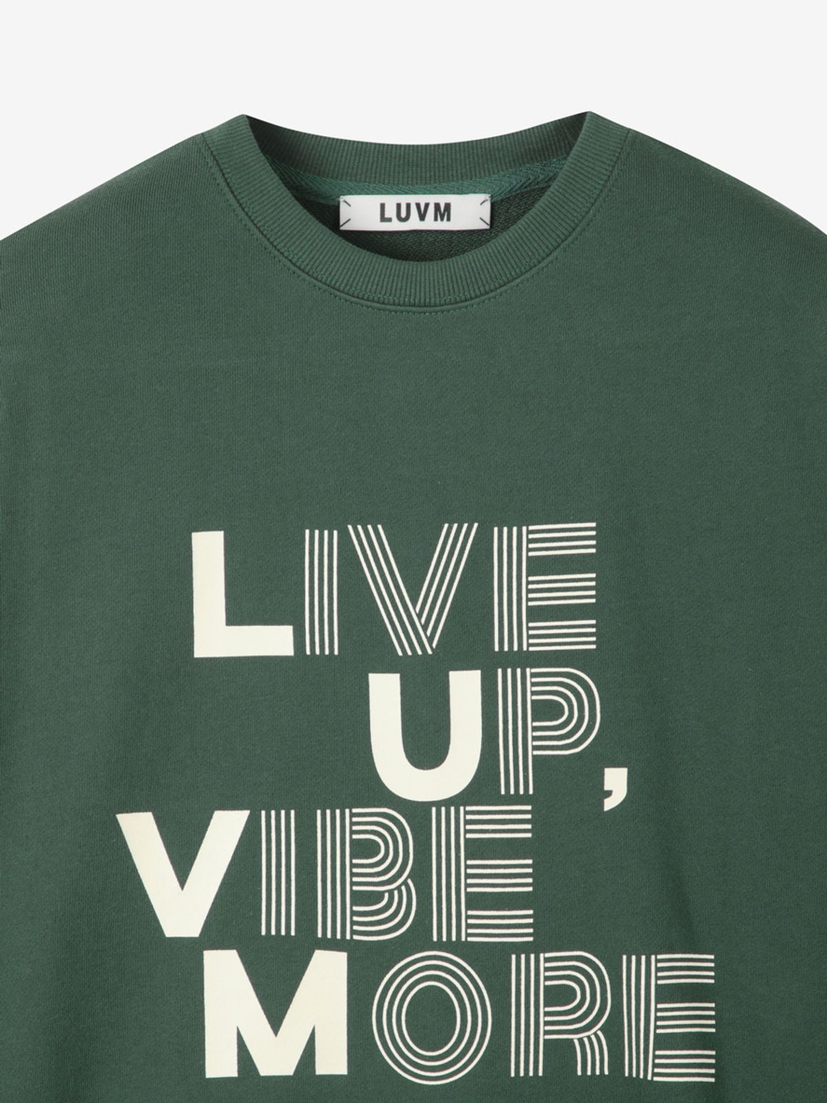 엘유브이엠(LUVM) LETTERING SWEATSHIRTS_GREEN
