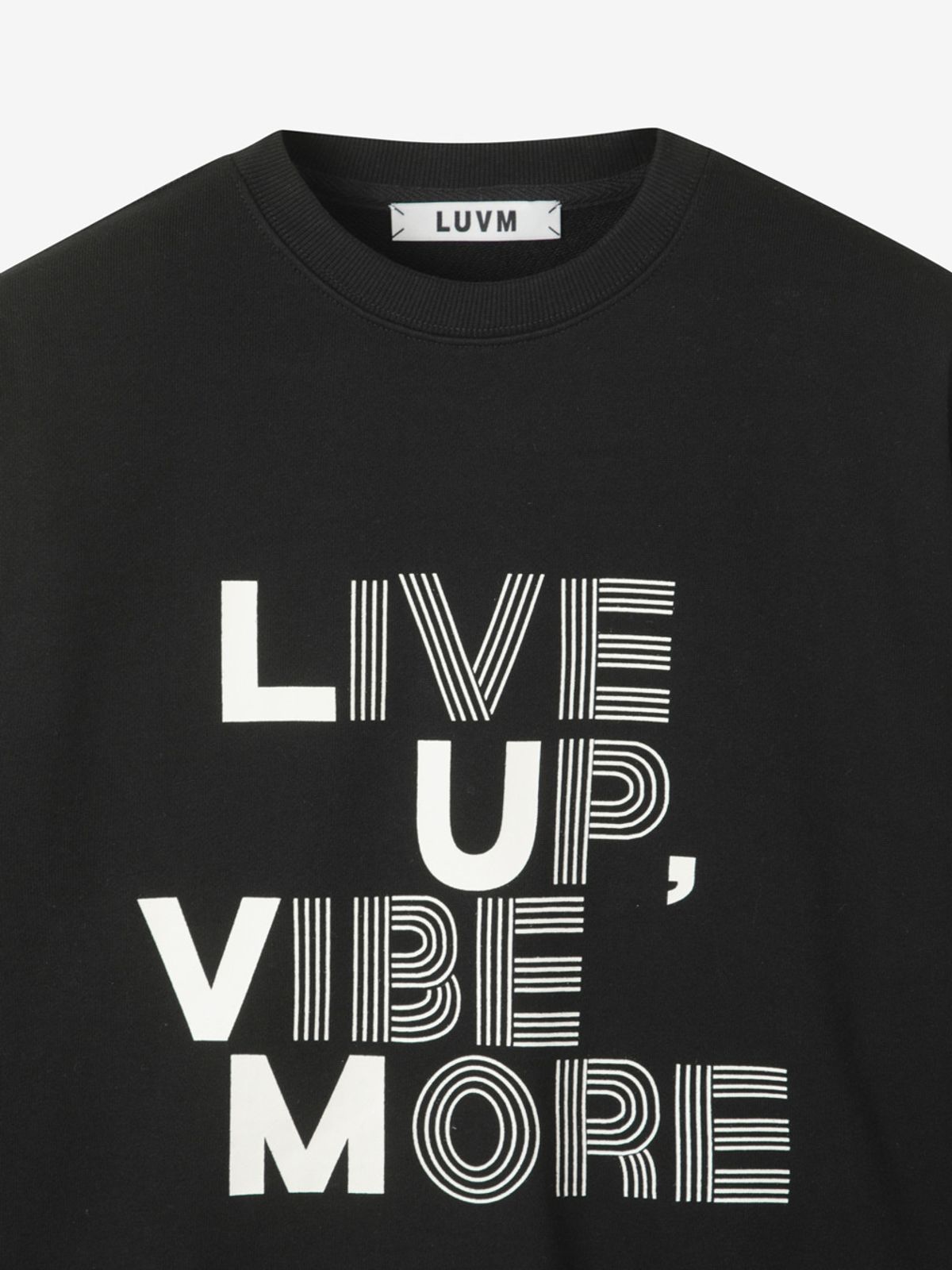 엘유브이엠(LUVM) LETTERING SWEATSHIRTS_BLACK