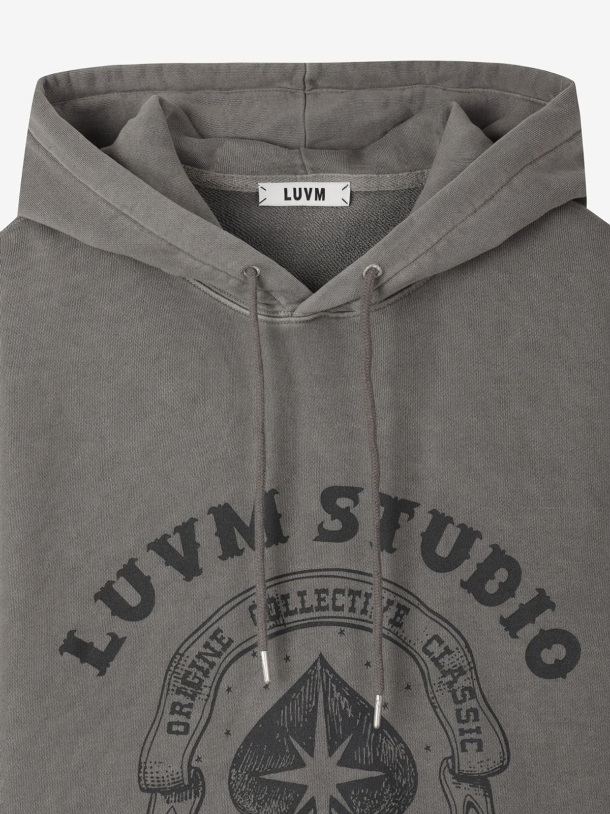 엘유브이엠(LUVM) LOGO HOODY_MELANGE GRAY