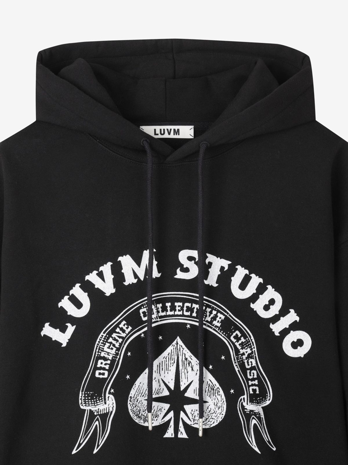 엘유브이엠(LUVM) LOGO HOODY_BLACK
