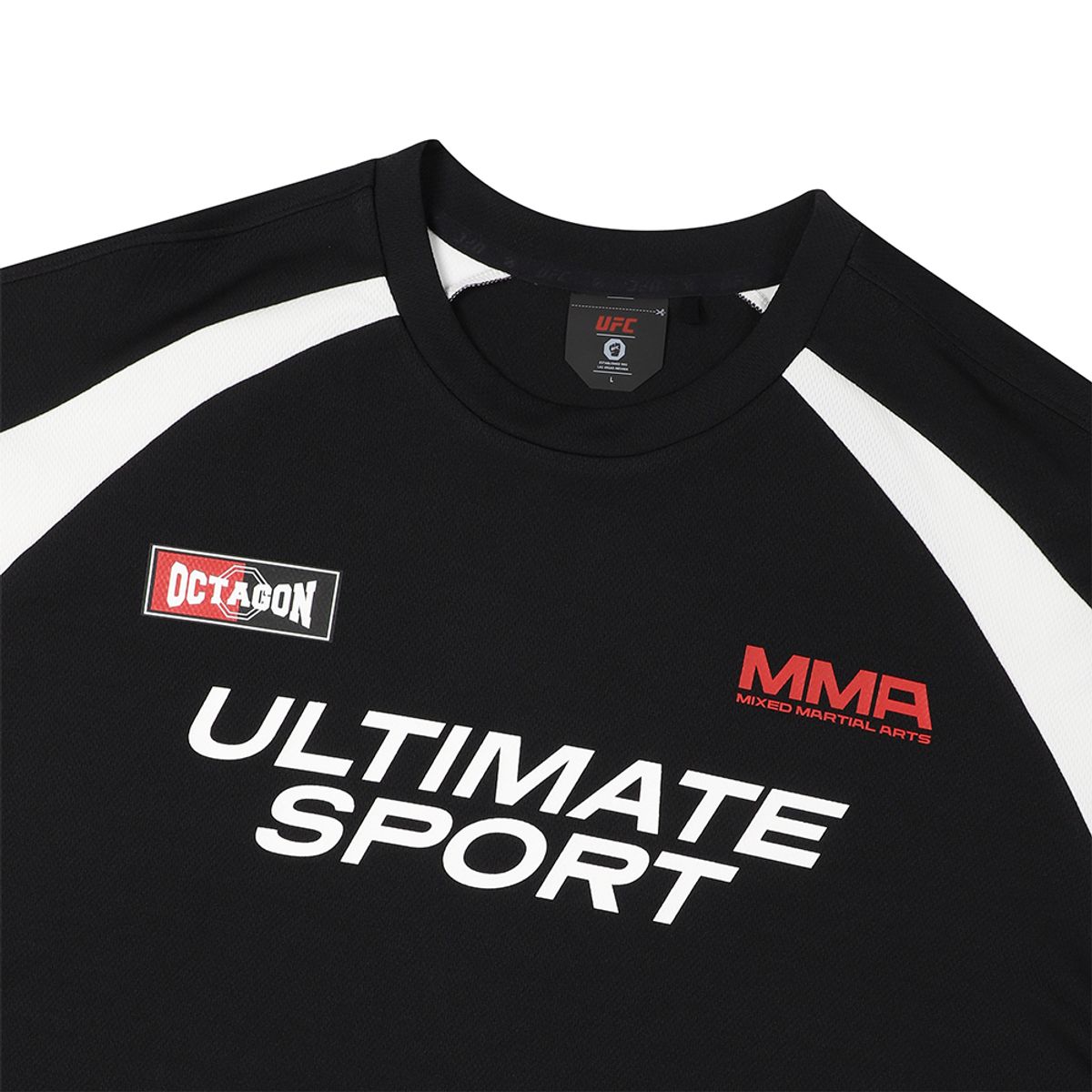 유에프씨 스포츠(UFC SPORT) UFC 챔프 스폰 릴렉스핏 반팔 티셔츠 블랙 U4SSW2130BK