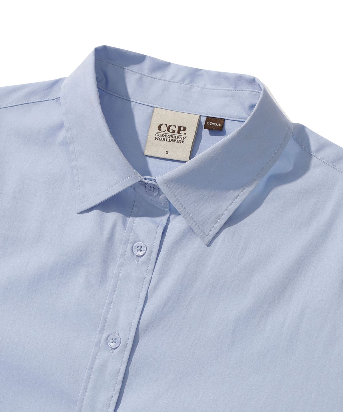 코드그라피(CGP) (우먼) 베이직 셔츠_스카이블루