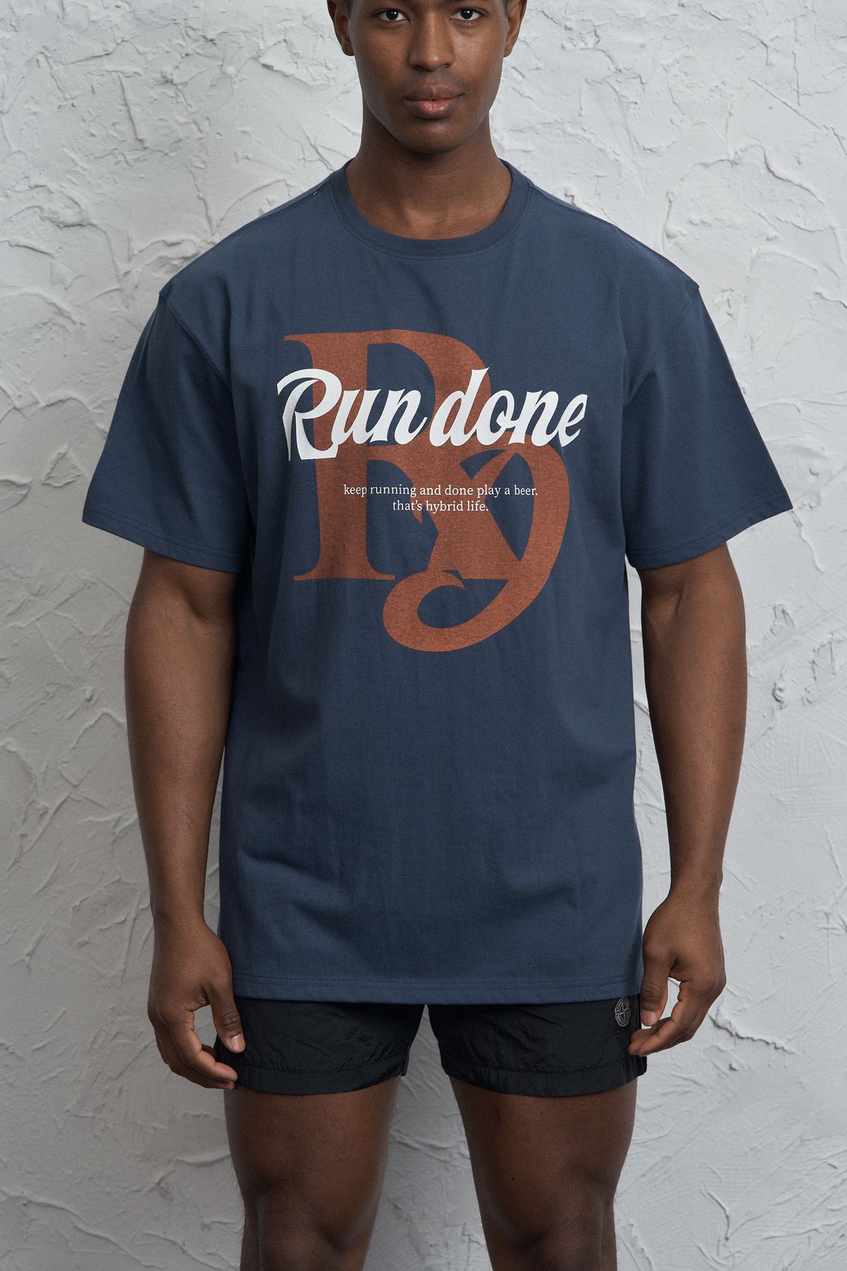 런던(RUNDONE) RD t-shirts [NAVY]