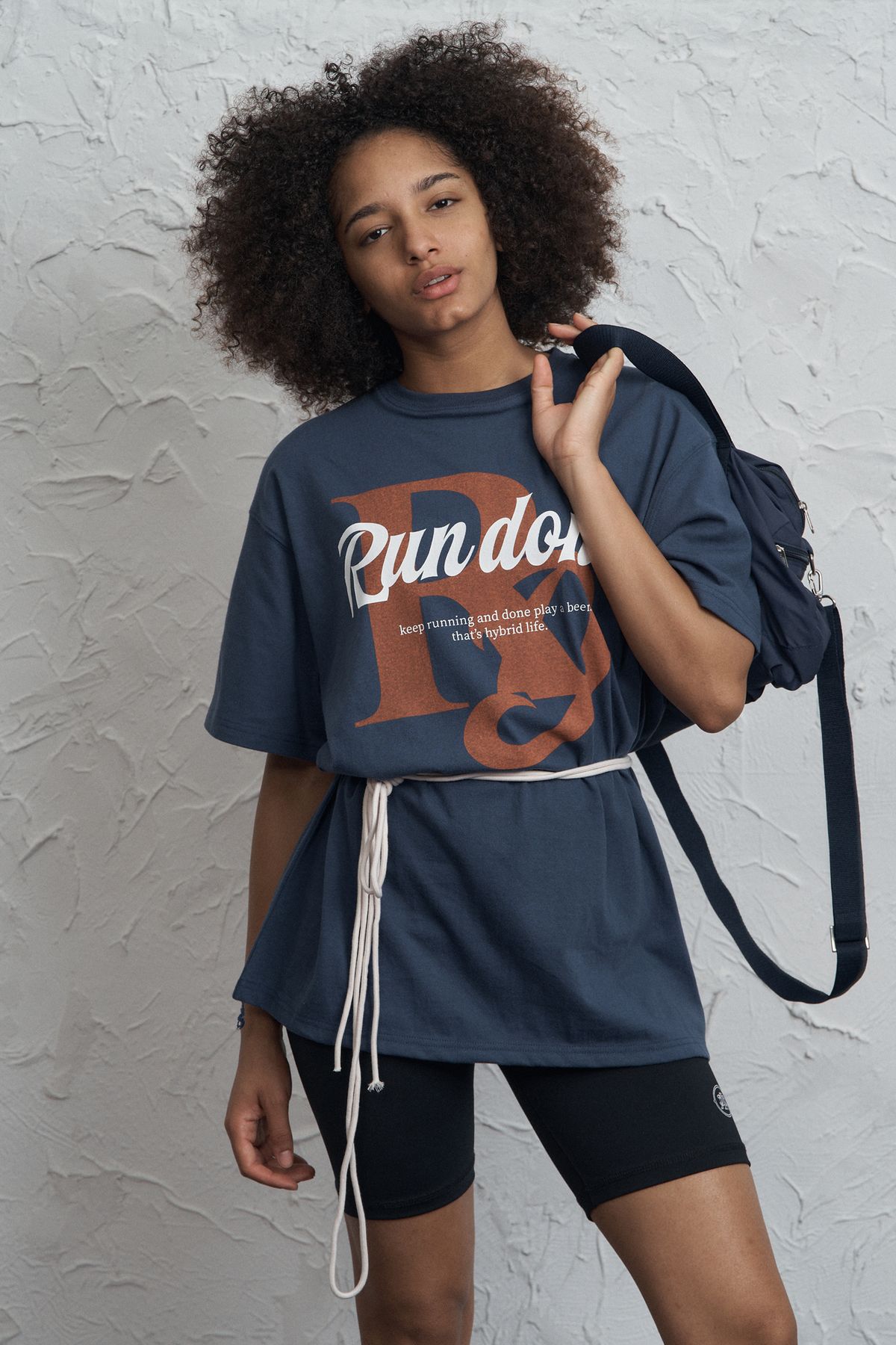 런던(RUNDONE) RD t-shirts [NAVY]