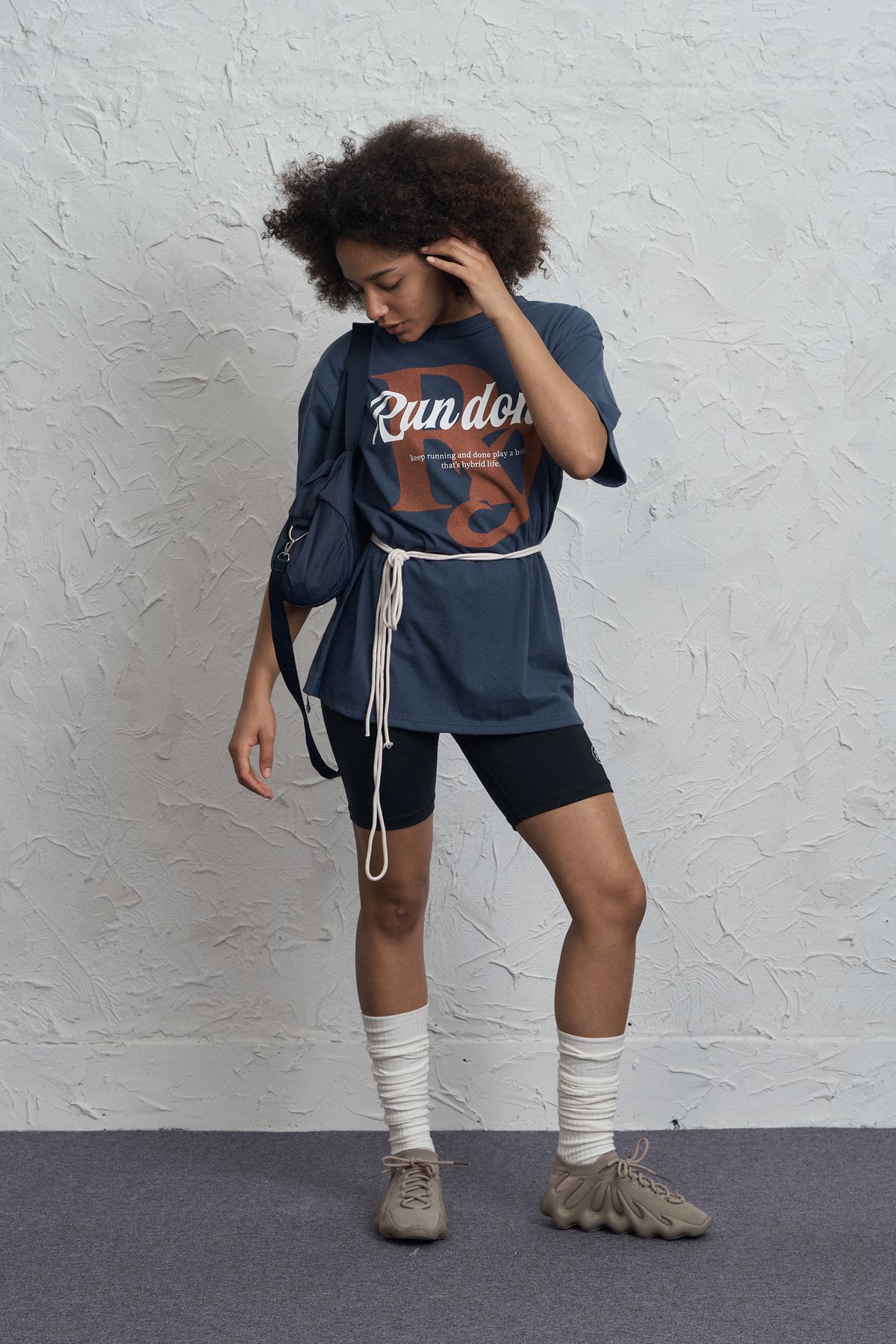 런던(RUNDONE) RD t-shirts [NAVY]