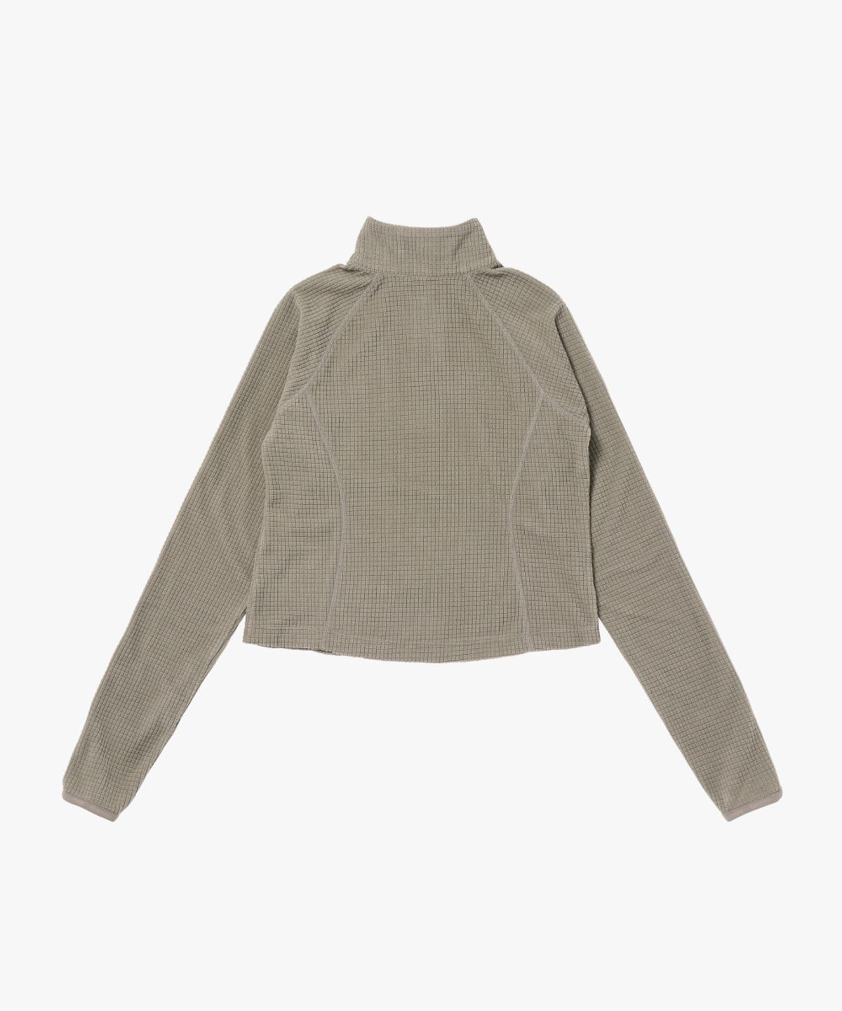 골스튜디오(GOALSTUDIO) WS GRID FLEECE QUARTER ZIP-UP TEE-DARK BEIGE
