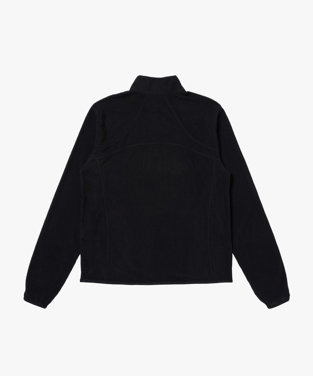 골스튜디오(GOALSTUDIO) MS GRID FLEECE QUARTER ZIP-UP TEE-BLACK